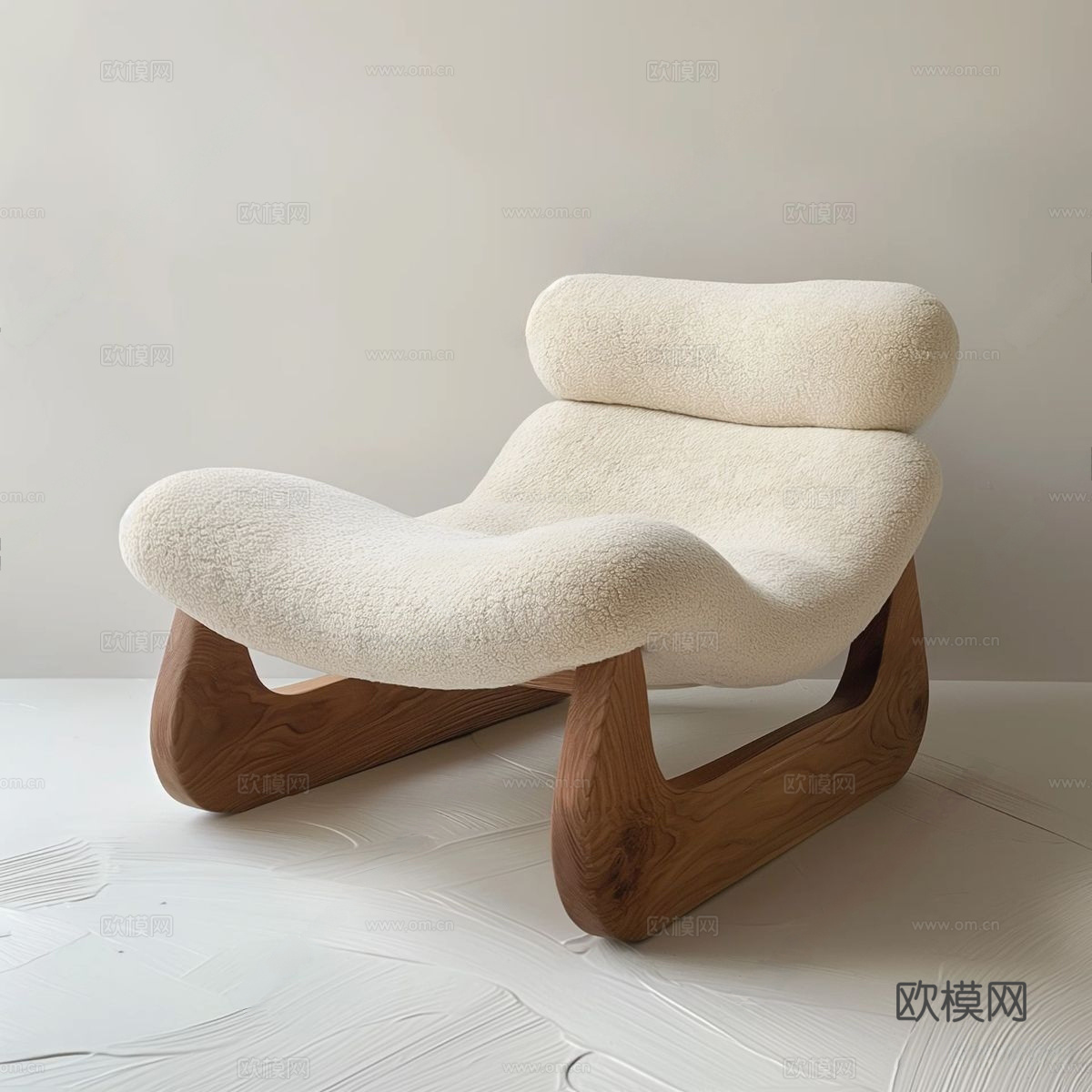 侘寂中古休闲椅 沙发椅 单人椅 单人沙发 懒人沙发 休闲沙发3d模型