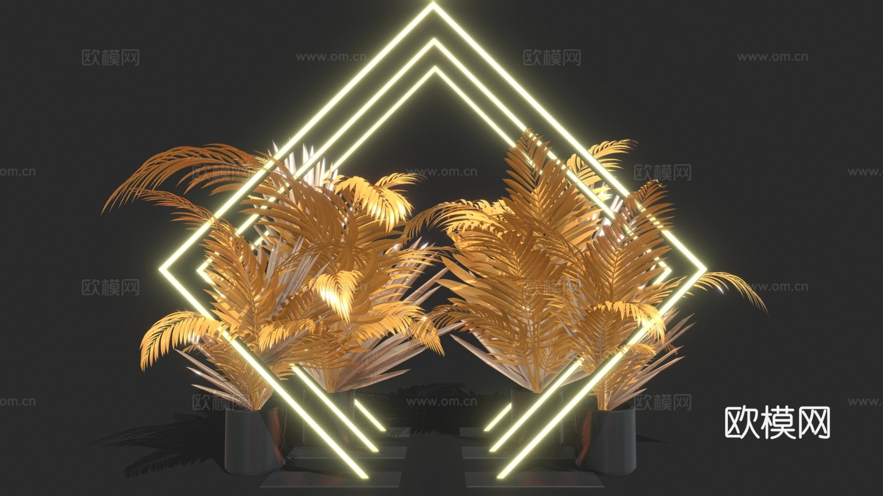 现代活动门头 现代商业美陈 美陈背景墙 拍照签字墙3d模型