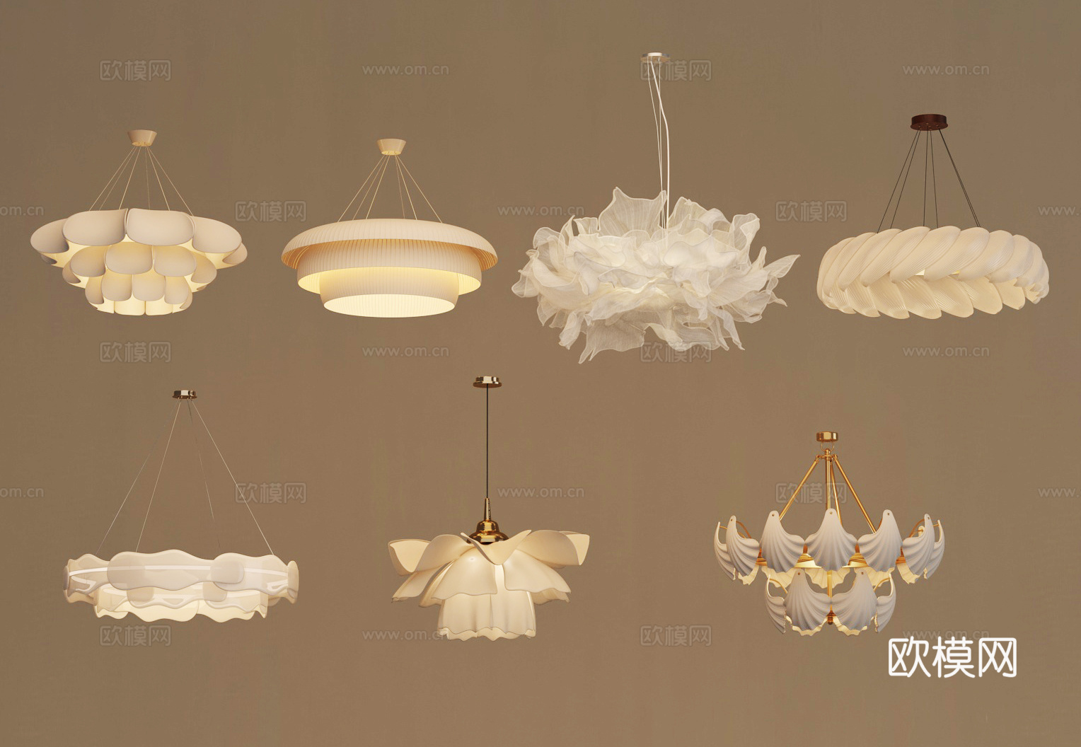现代吊灯su模型下载（渲染图1）
