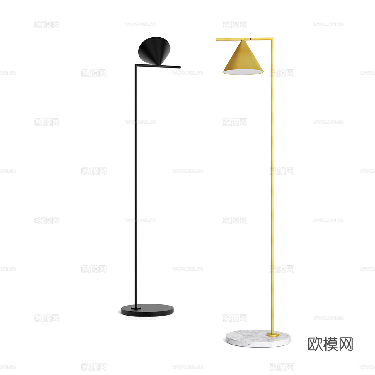 Flos 现代落地灯 极简落地灯 金属落地灯 装饰落地灯3d模型