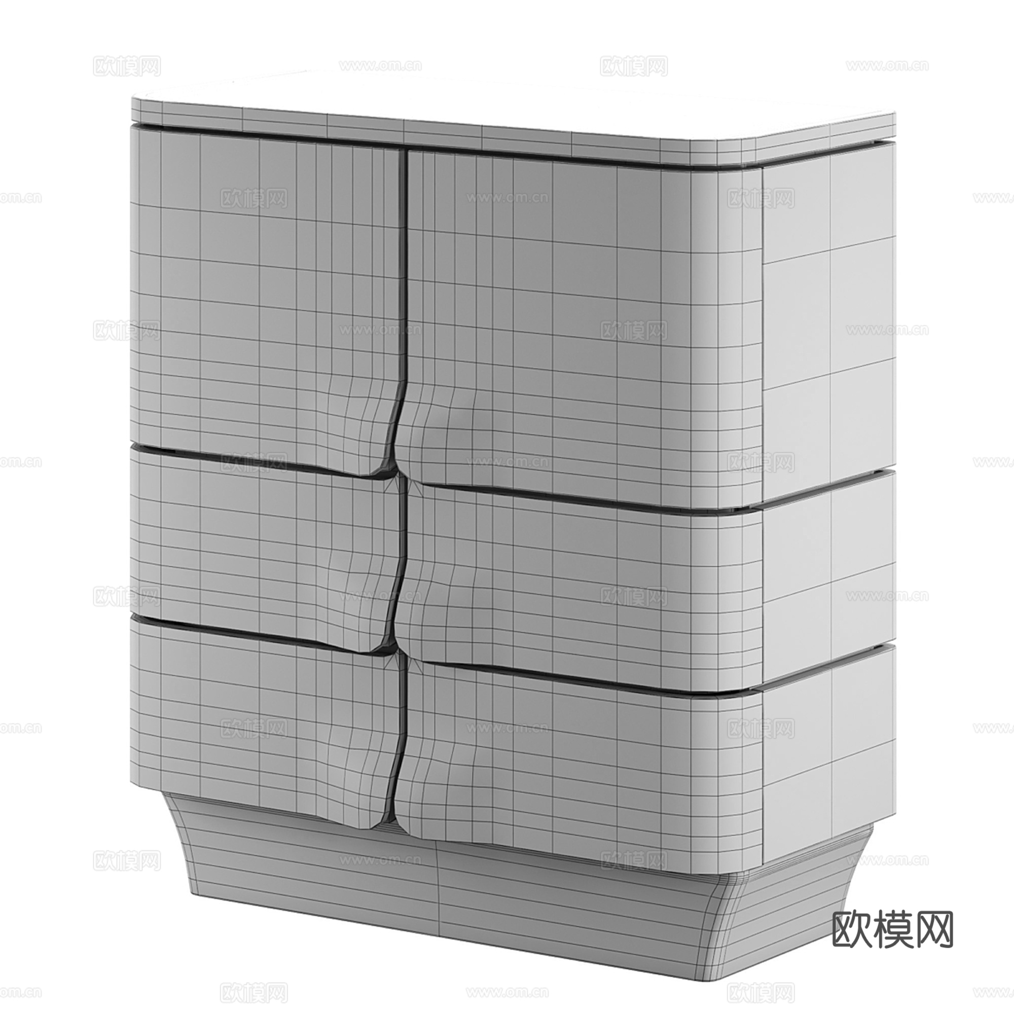 中古风床头柜3d模型