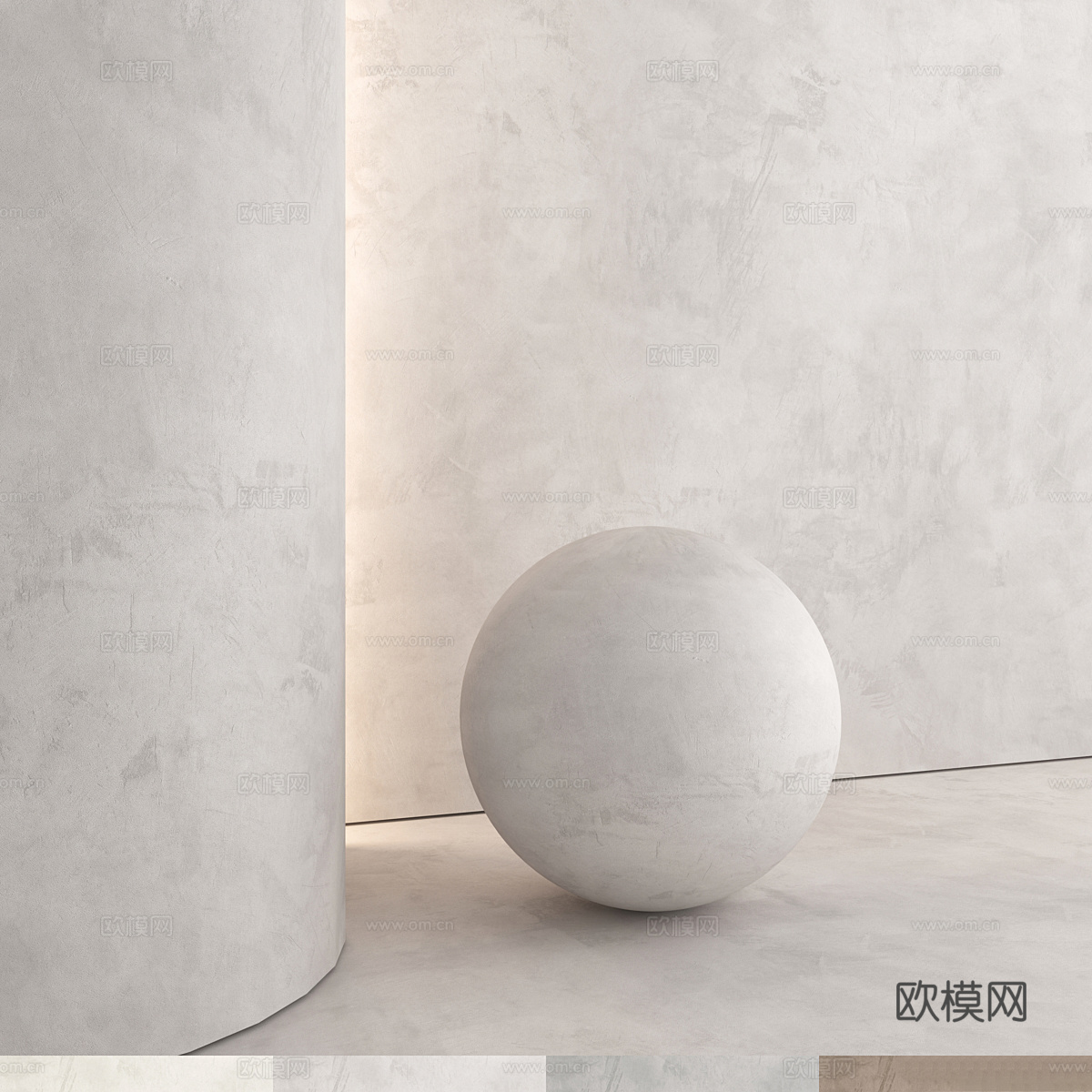 现代侘寂涂料 艺术漆 微水泥3d模型
