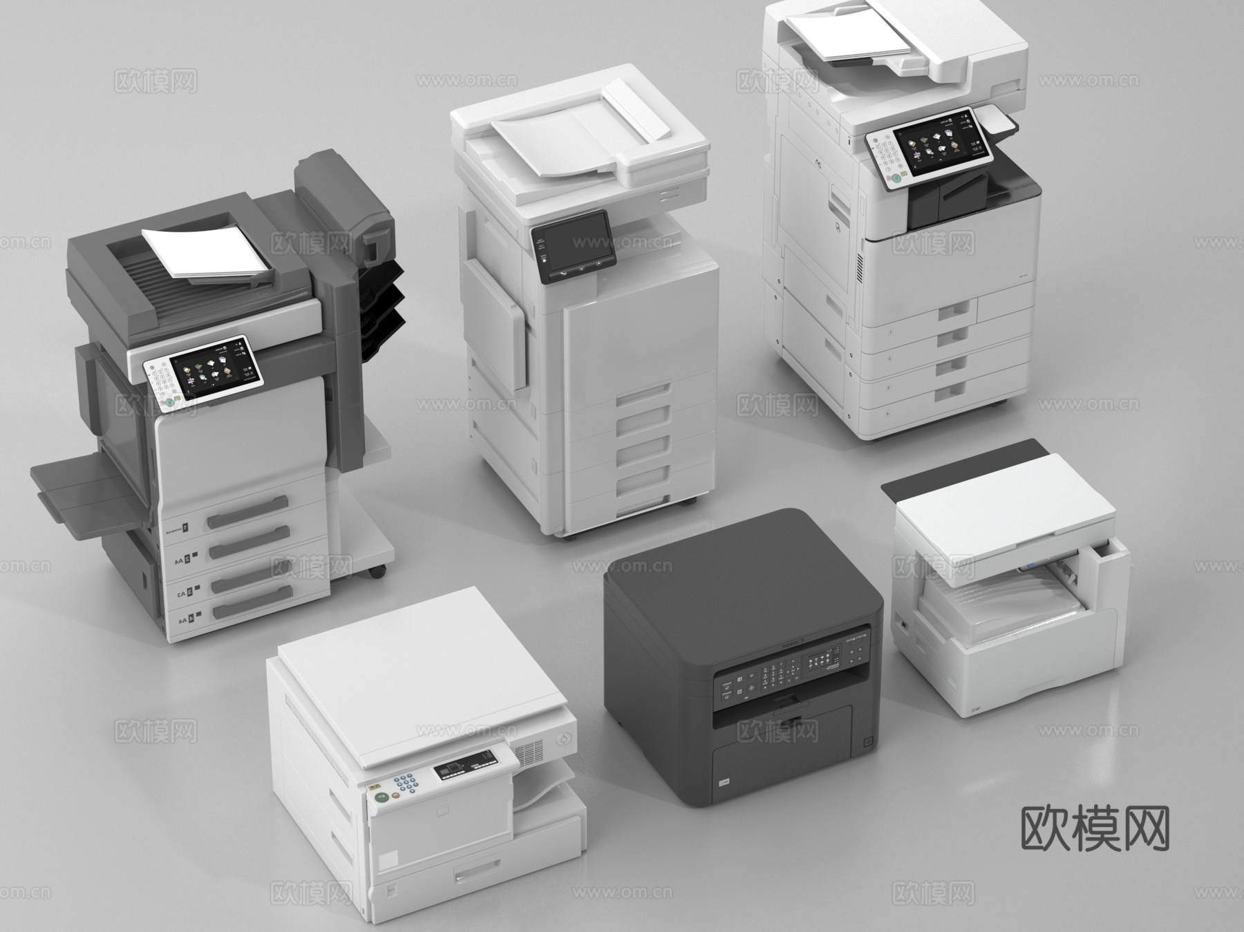 打印机 扫描机 复印机3d模型