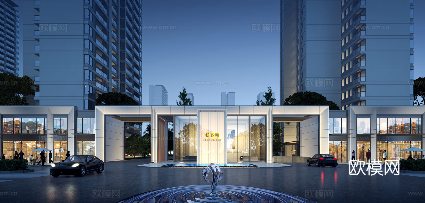 小区大门3d模型