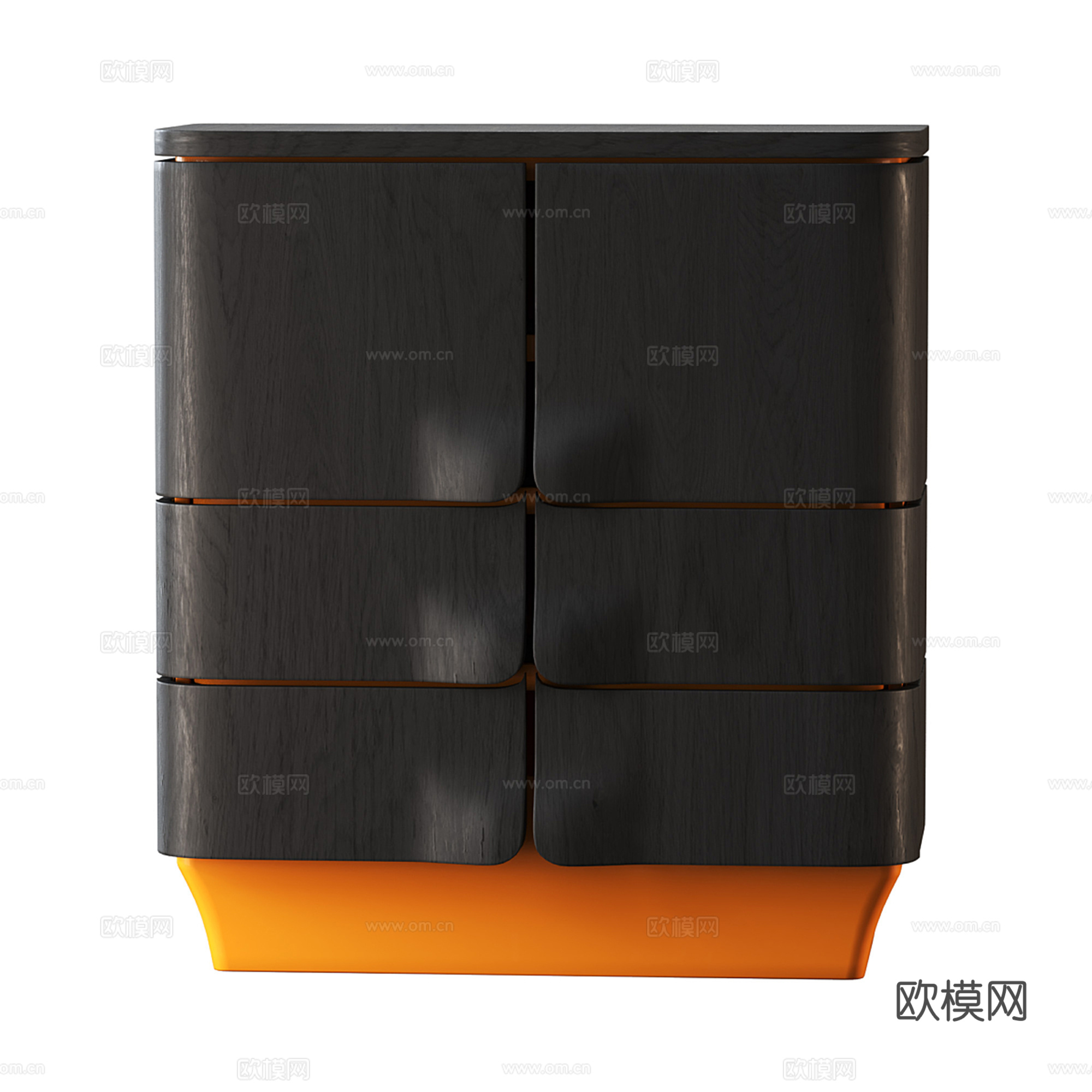 中古风床头柜su模型