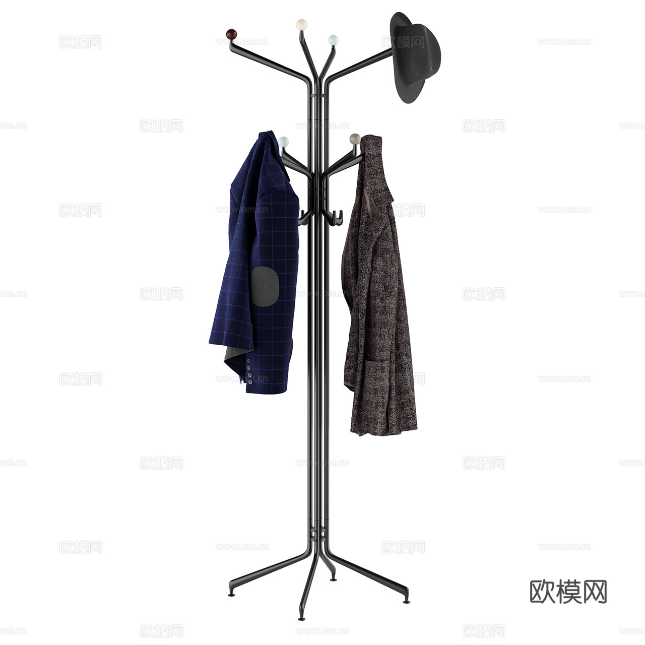 &amp;tradition 现代衣帽架 衣帽架 衣架 挂衣架3d模型