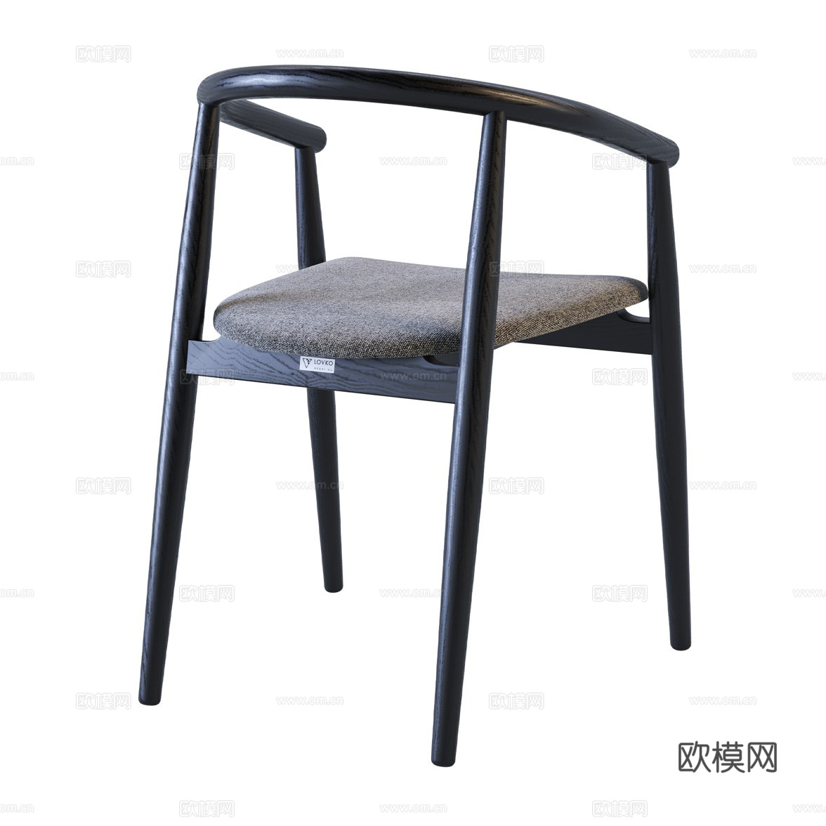 新中式木质椅子3d模型