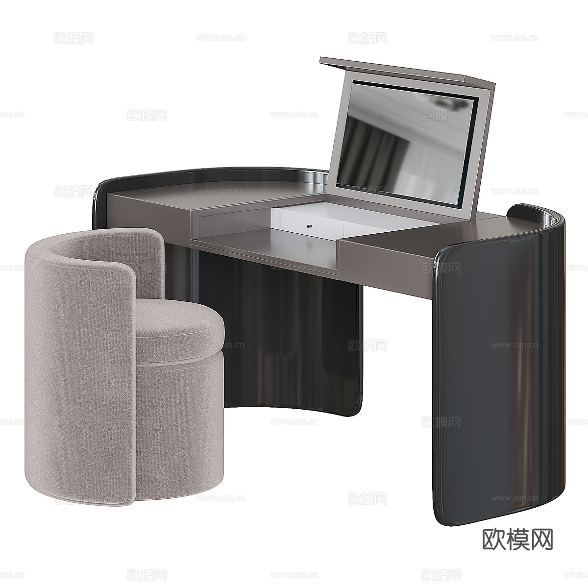 现代意式梳妆台3d模型