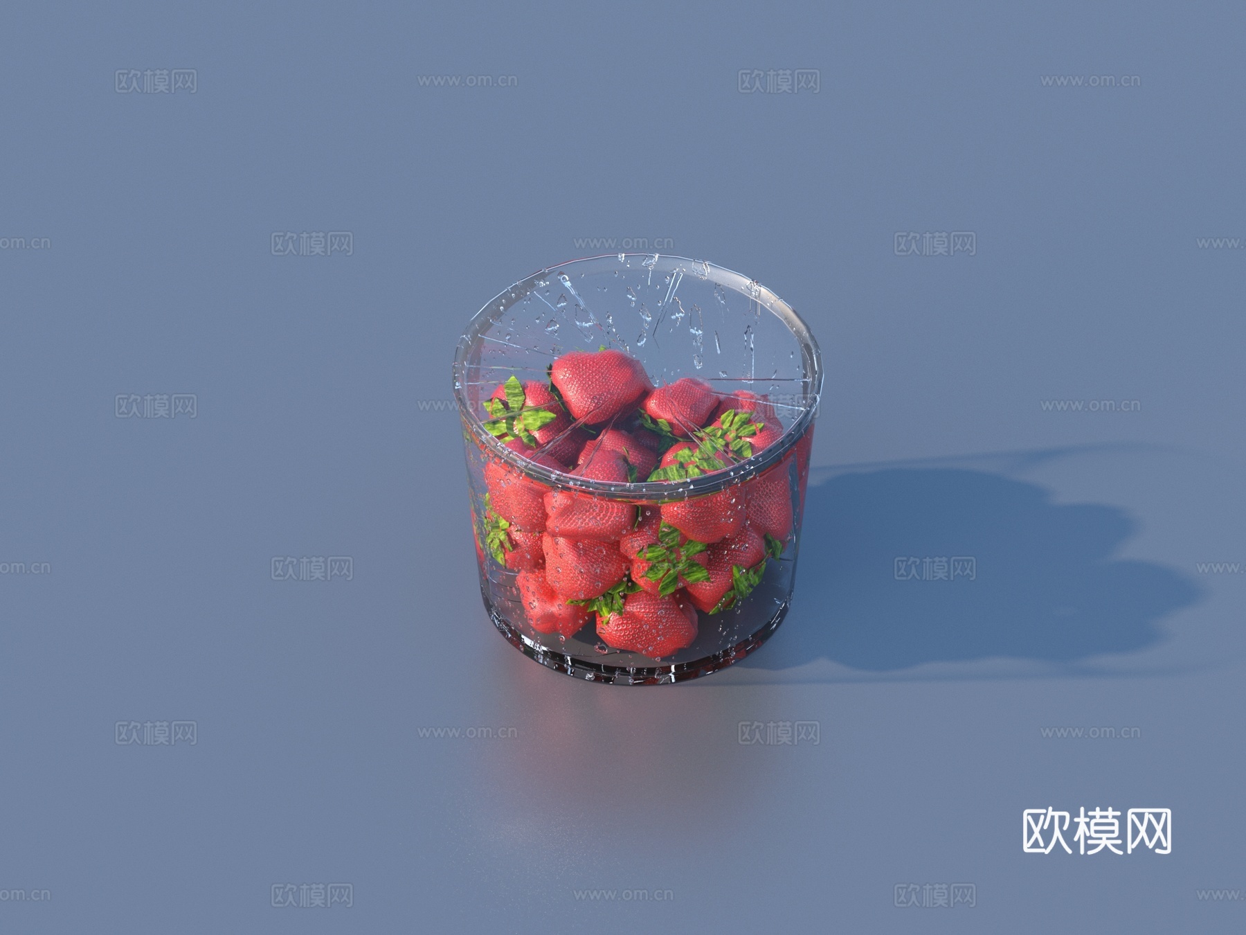 草莓 水果 摆件su模型