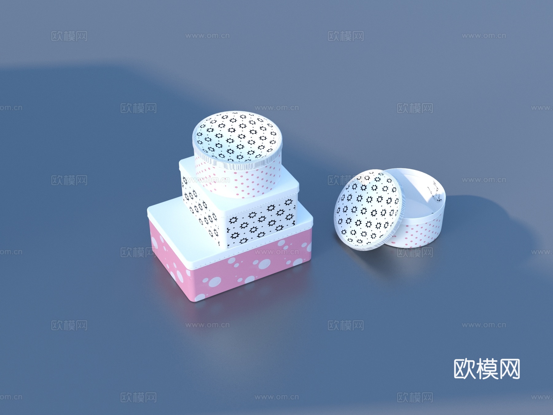 化妆盒 化妆品 面霜 粉底霜su模型