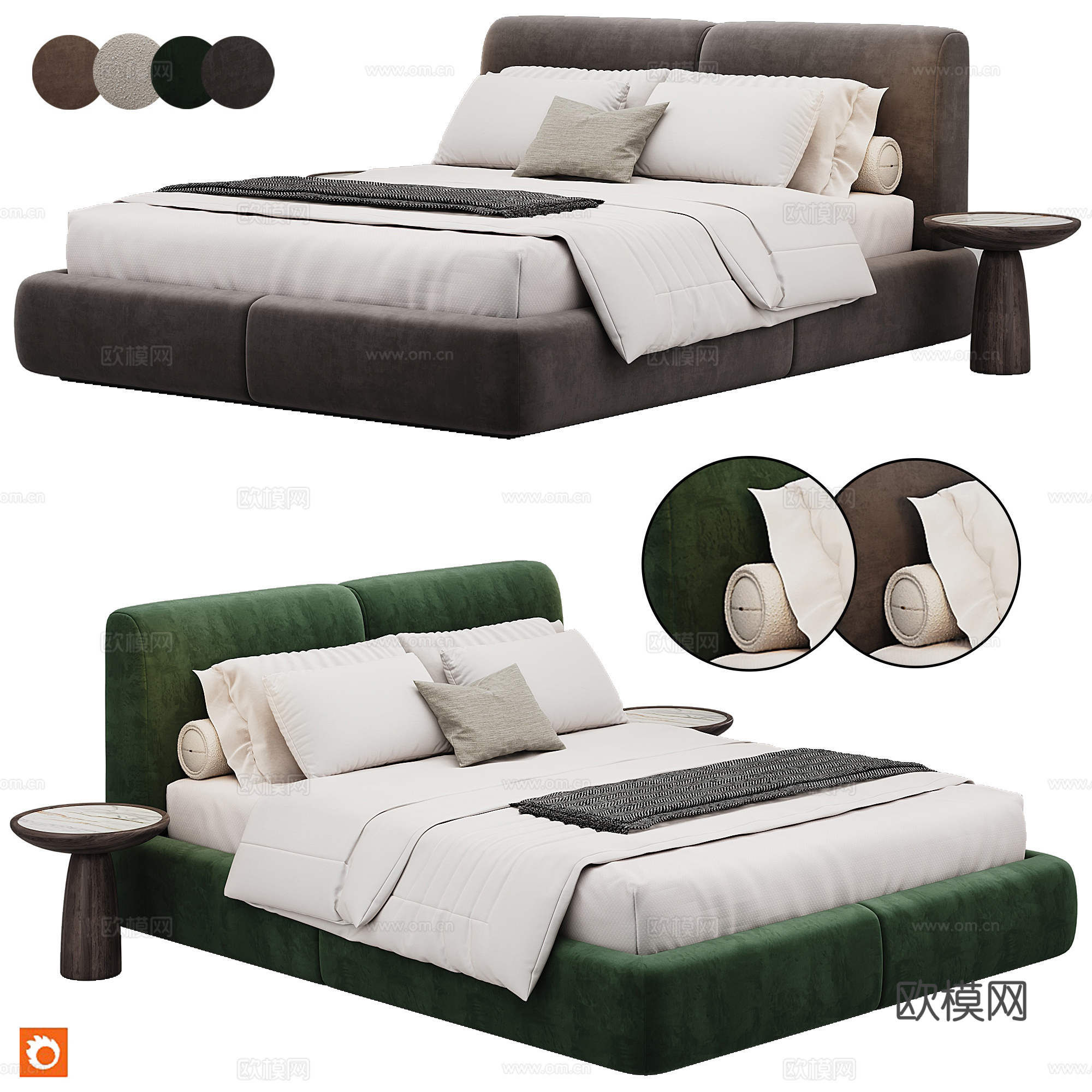 MARGOT Bed By Domkapa 卧室 现代 双人3d模型