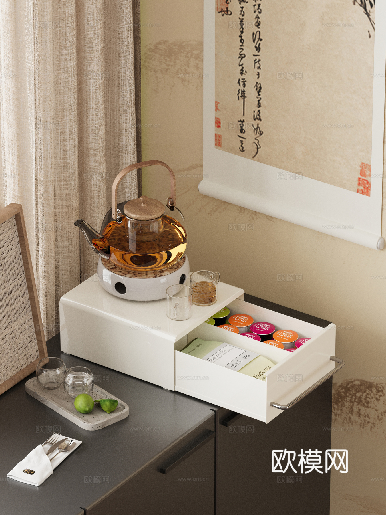 茶叶置物架3d模型