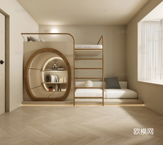 榻榻米臥室3d模型下載