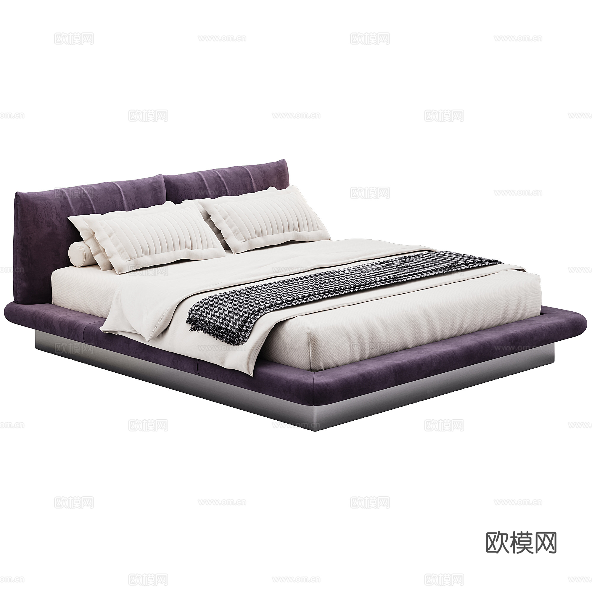 Aura Bed By Baxter 卧室 现代 双人床 抱3d模型