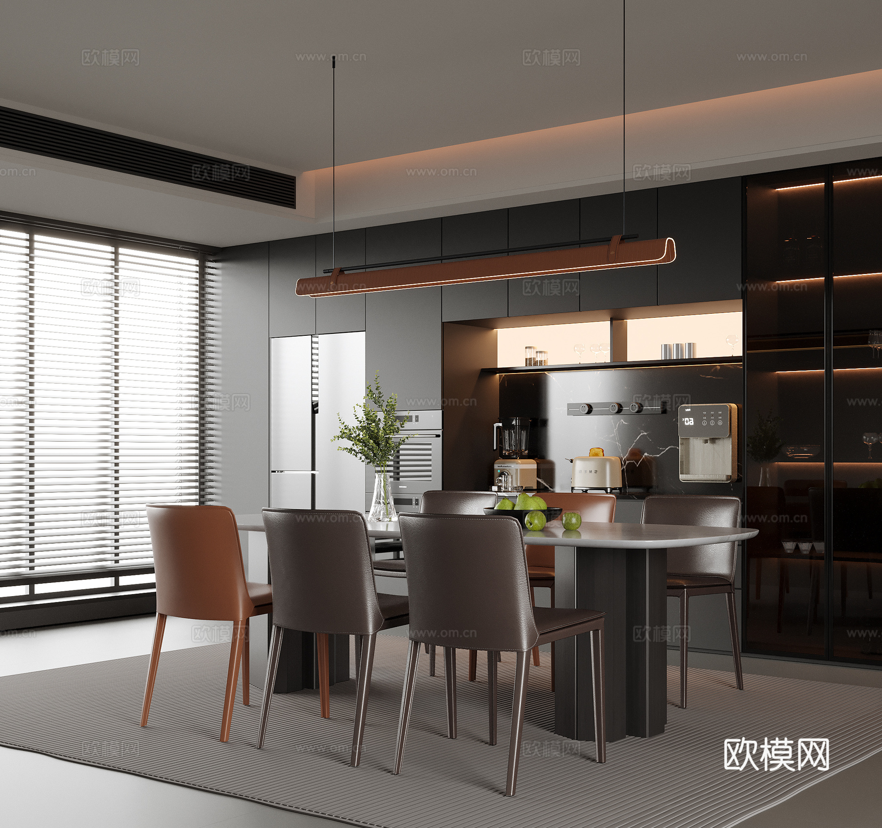 现代休闲椅 单椅 落地灯3d模型