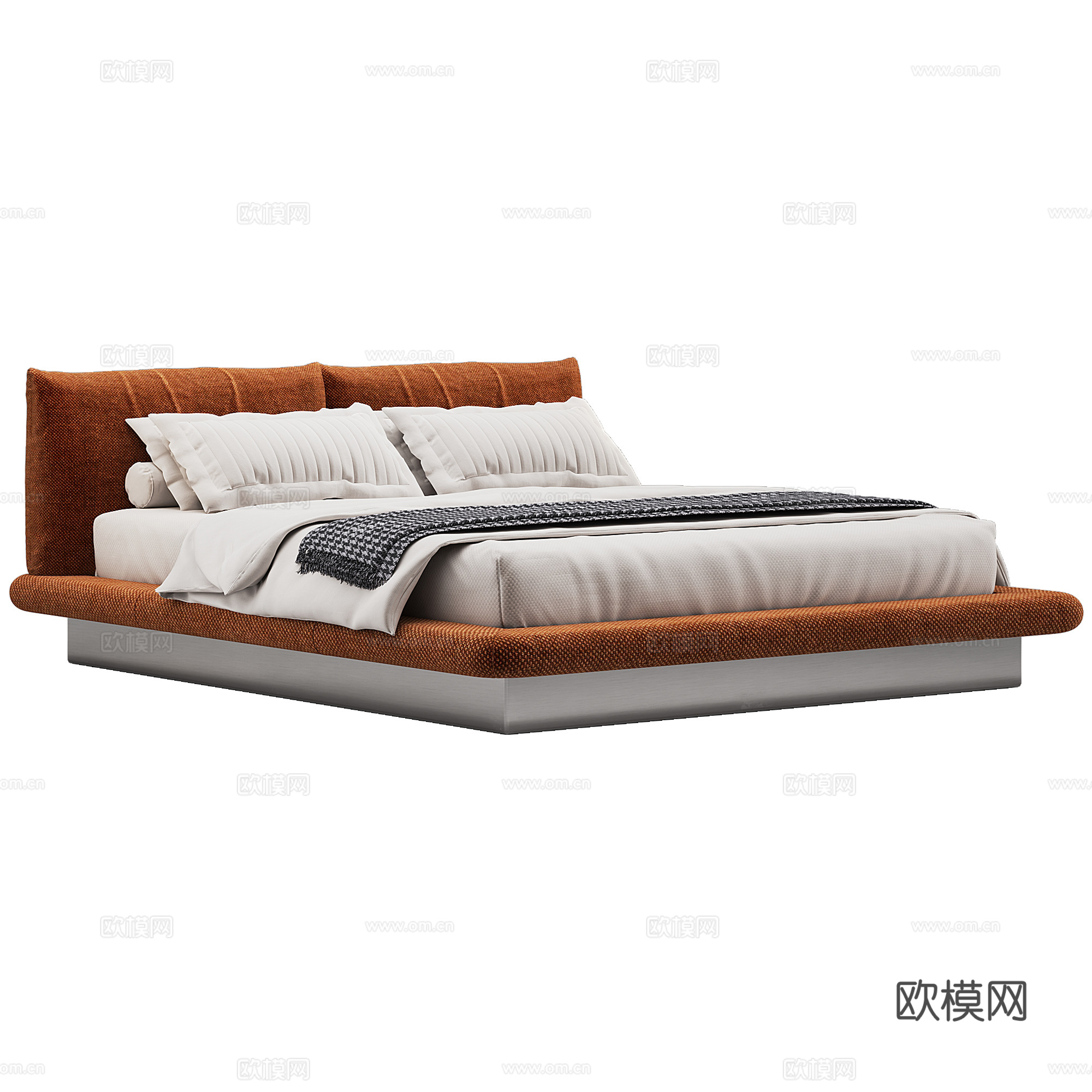 Aura Bed By Baxter 卧室 现代 双人床 抱3d模型