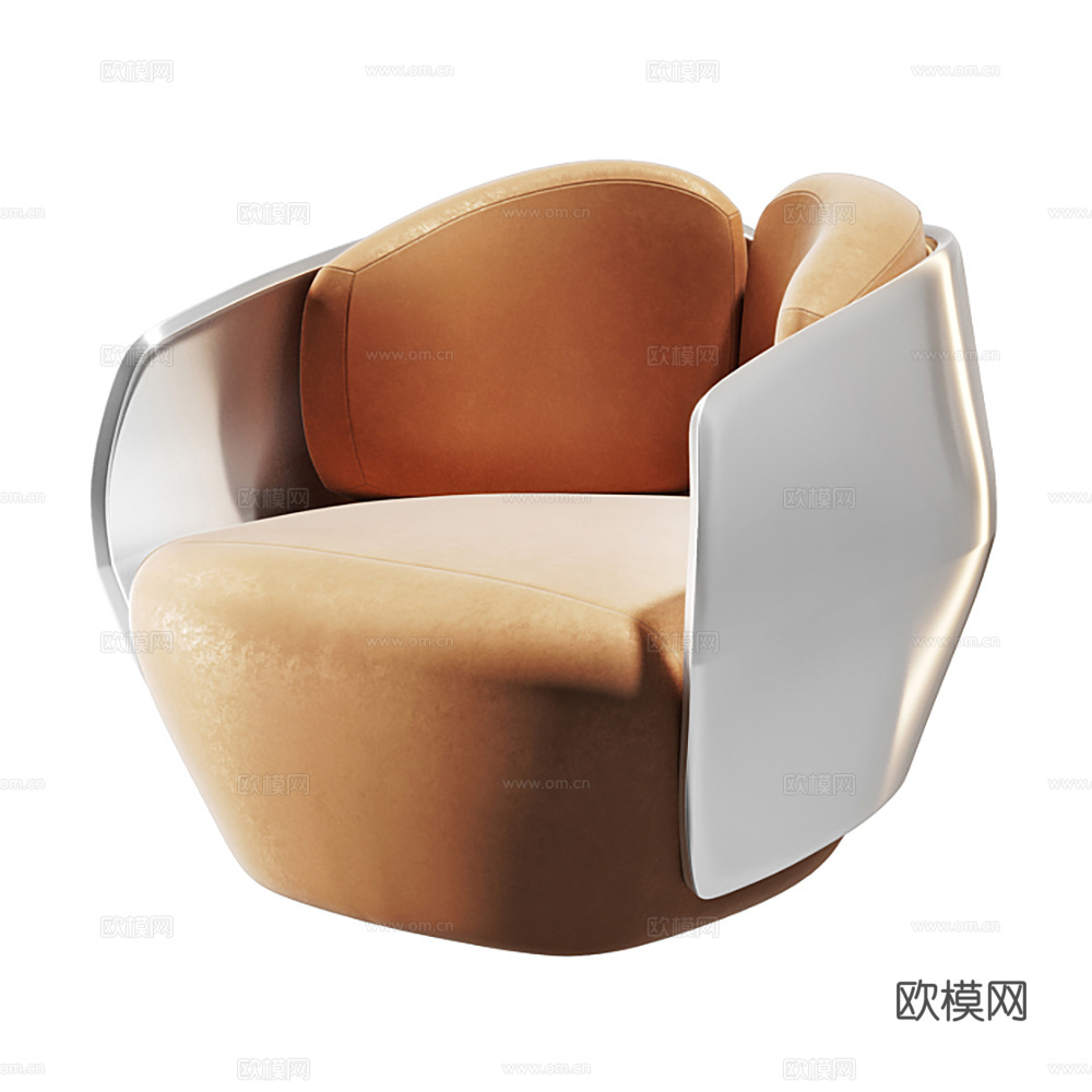 Giorgetti意大利休闲单人沙发3d模型