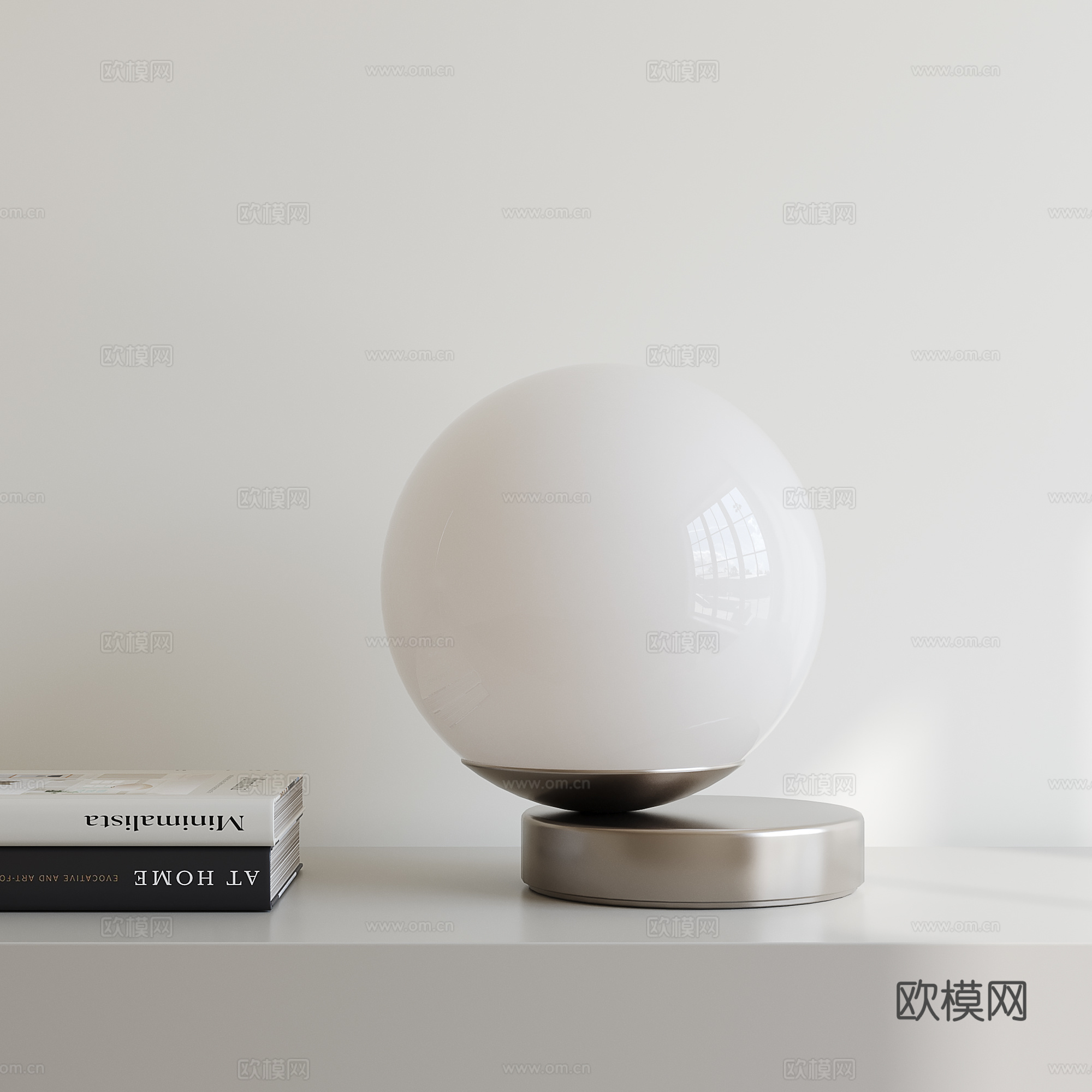 意式轻奢台灯 球形台灯3d模型