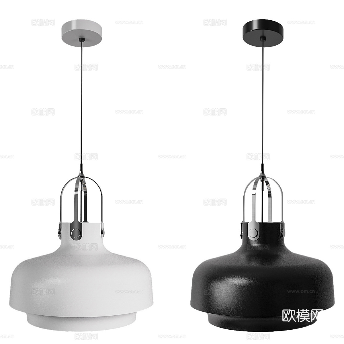 现代意式金属装饰吊灯3d模型