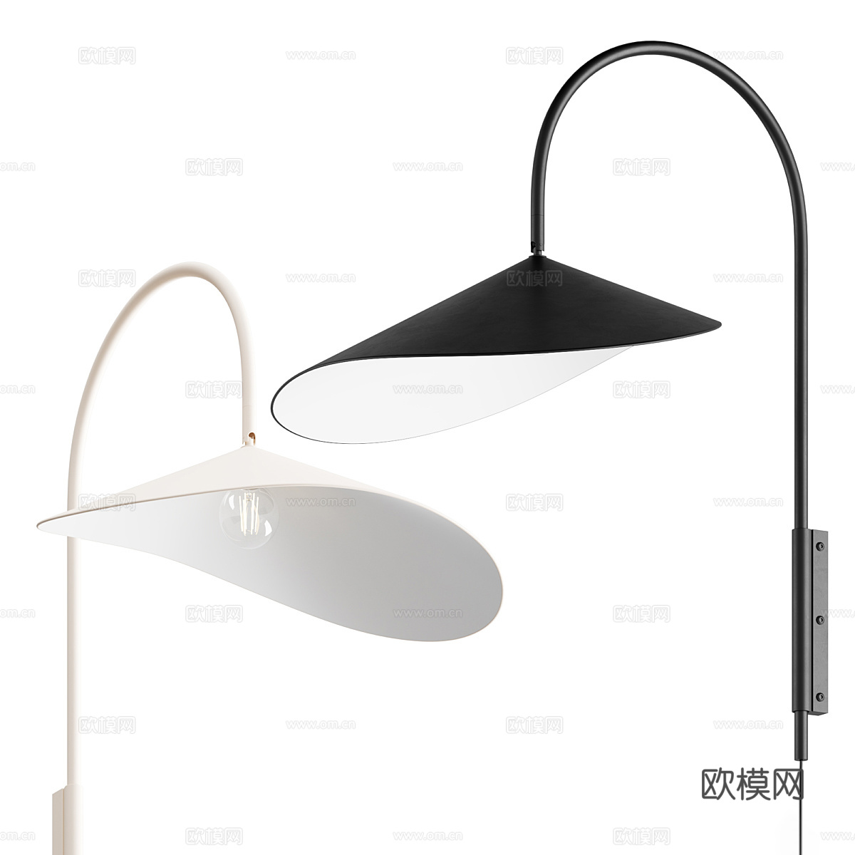 现代极简装饰壁灯3d模型
