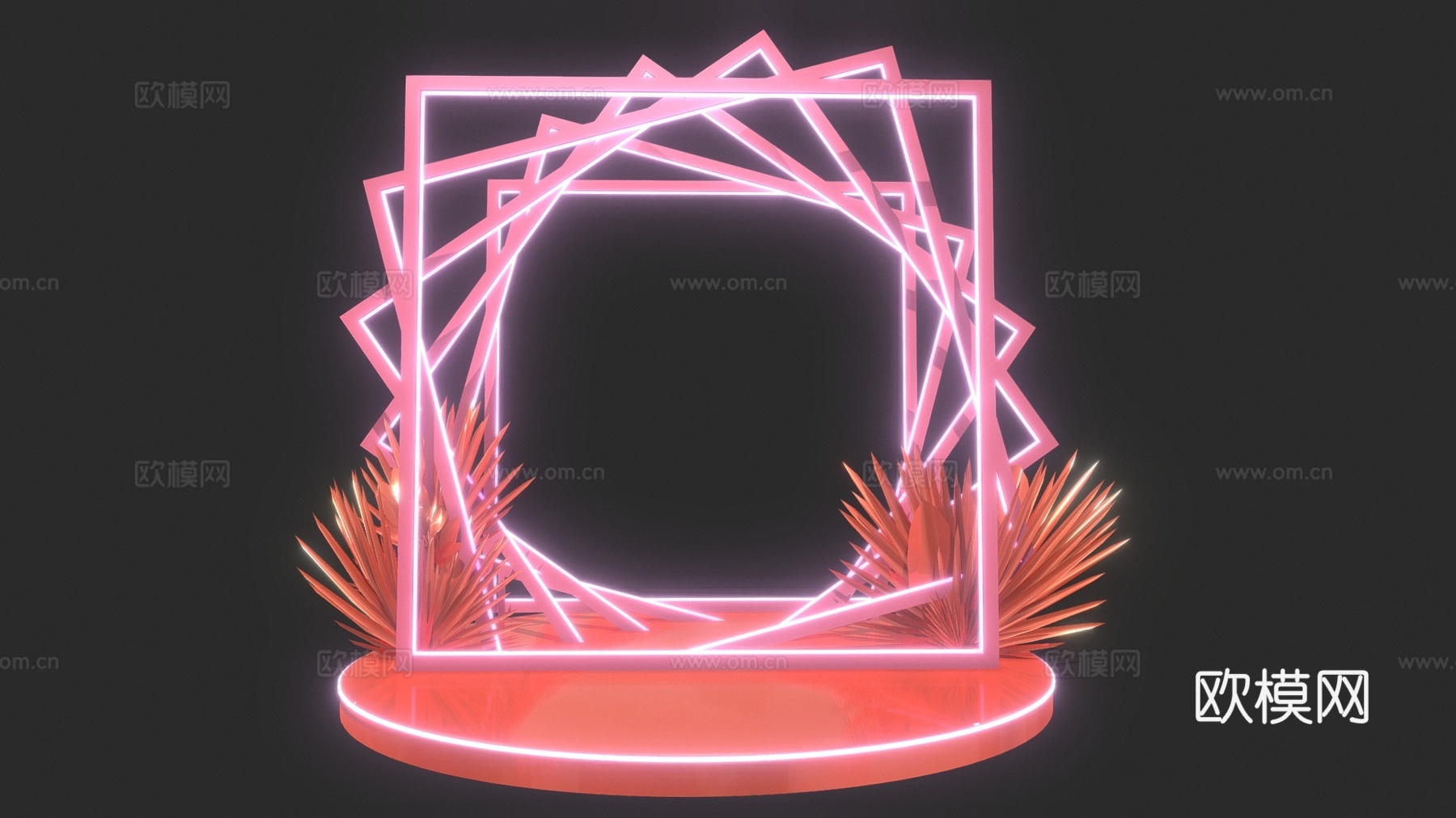 现代礼品堆头 商业美陈单体 礼品美陈 活动美陈3d模型