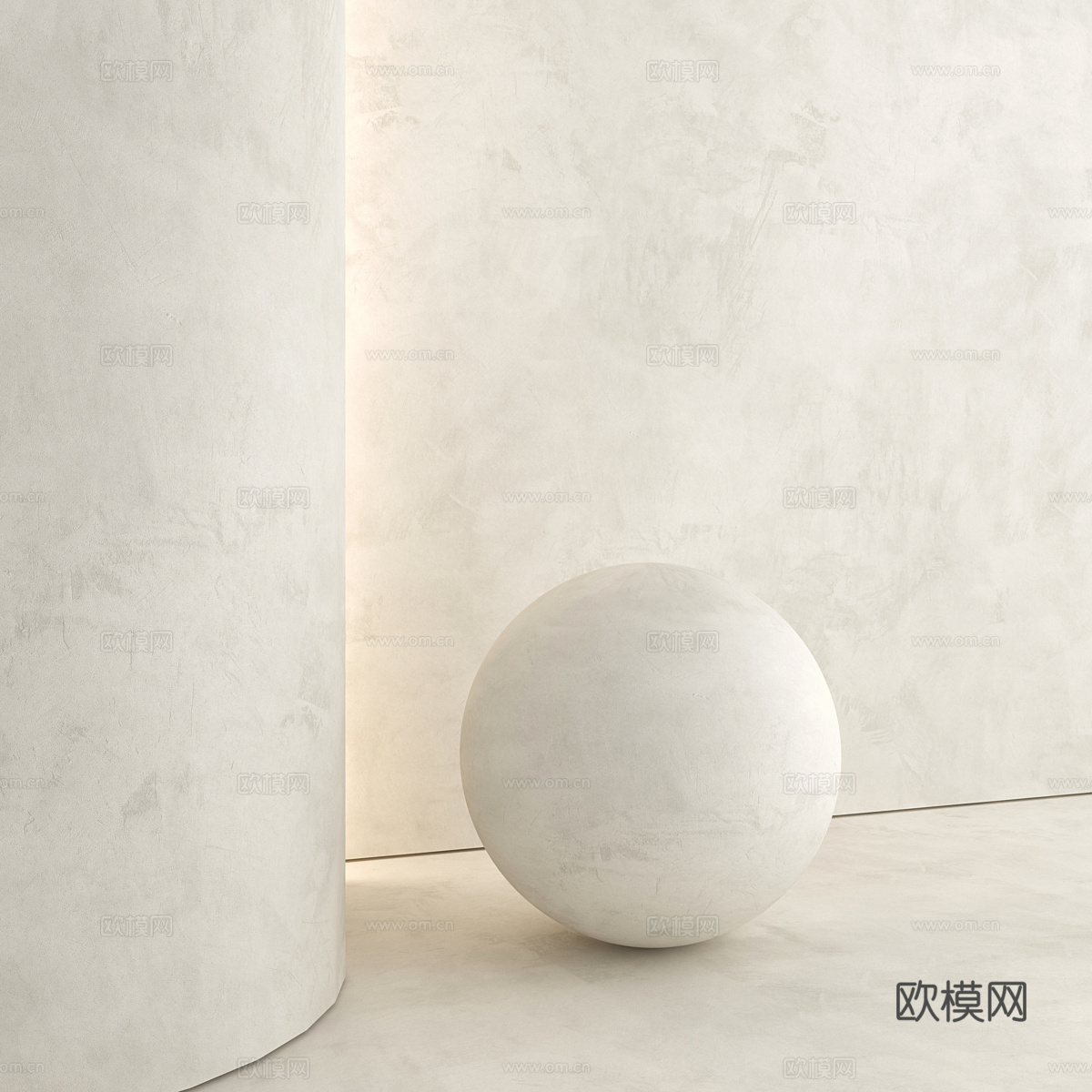 现代侘寂涂料 艺术漆 微水泥3d模型