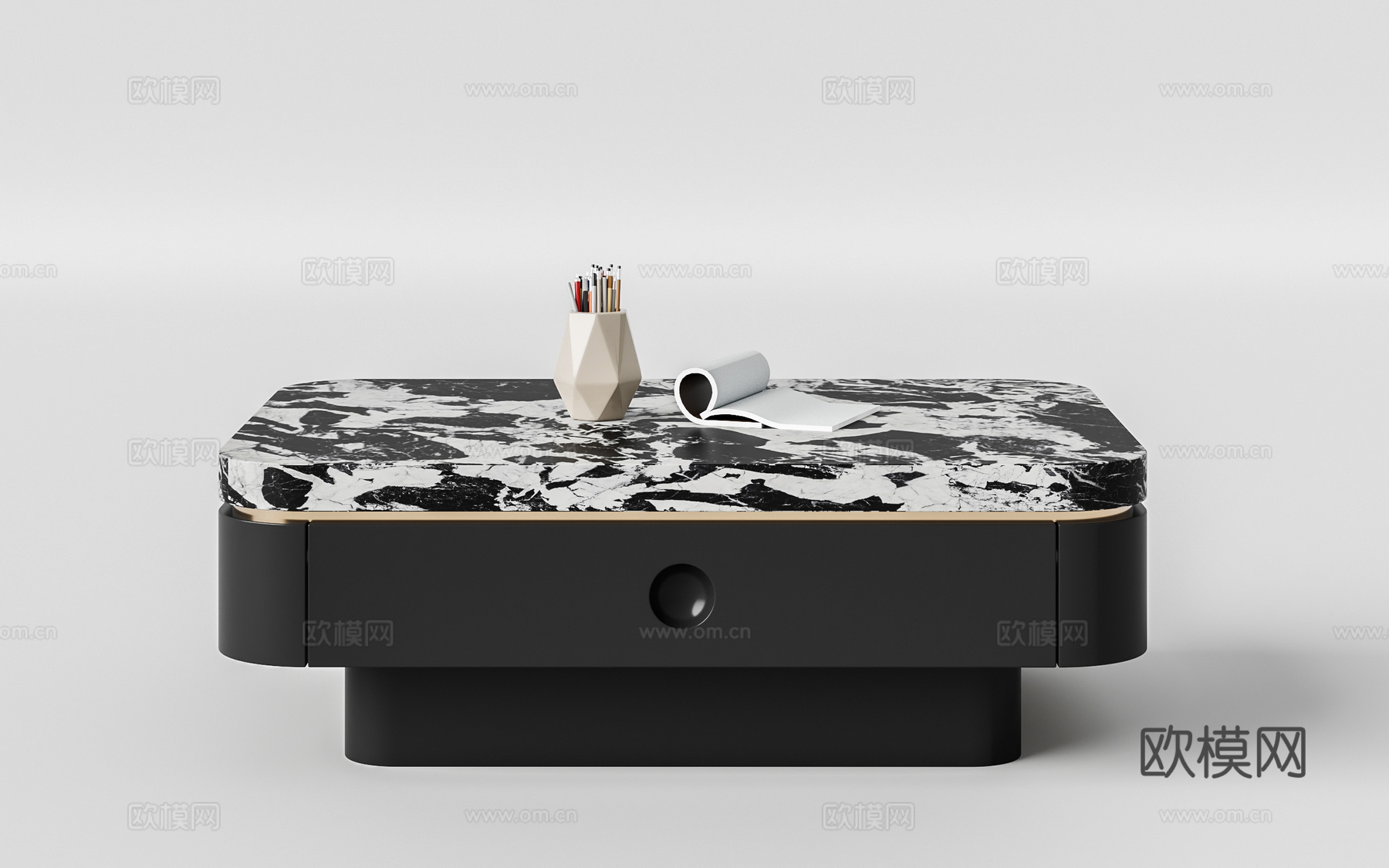 现代茶几 饰品 摆件3d模型