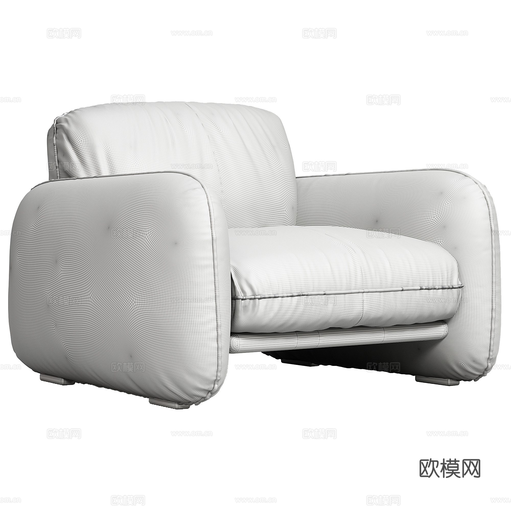 A single seat on Brigittes sof3d模型下载（渲染图2）