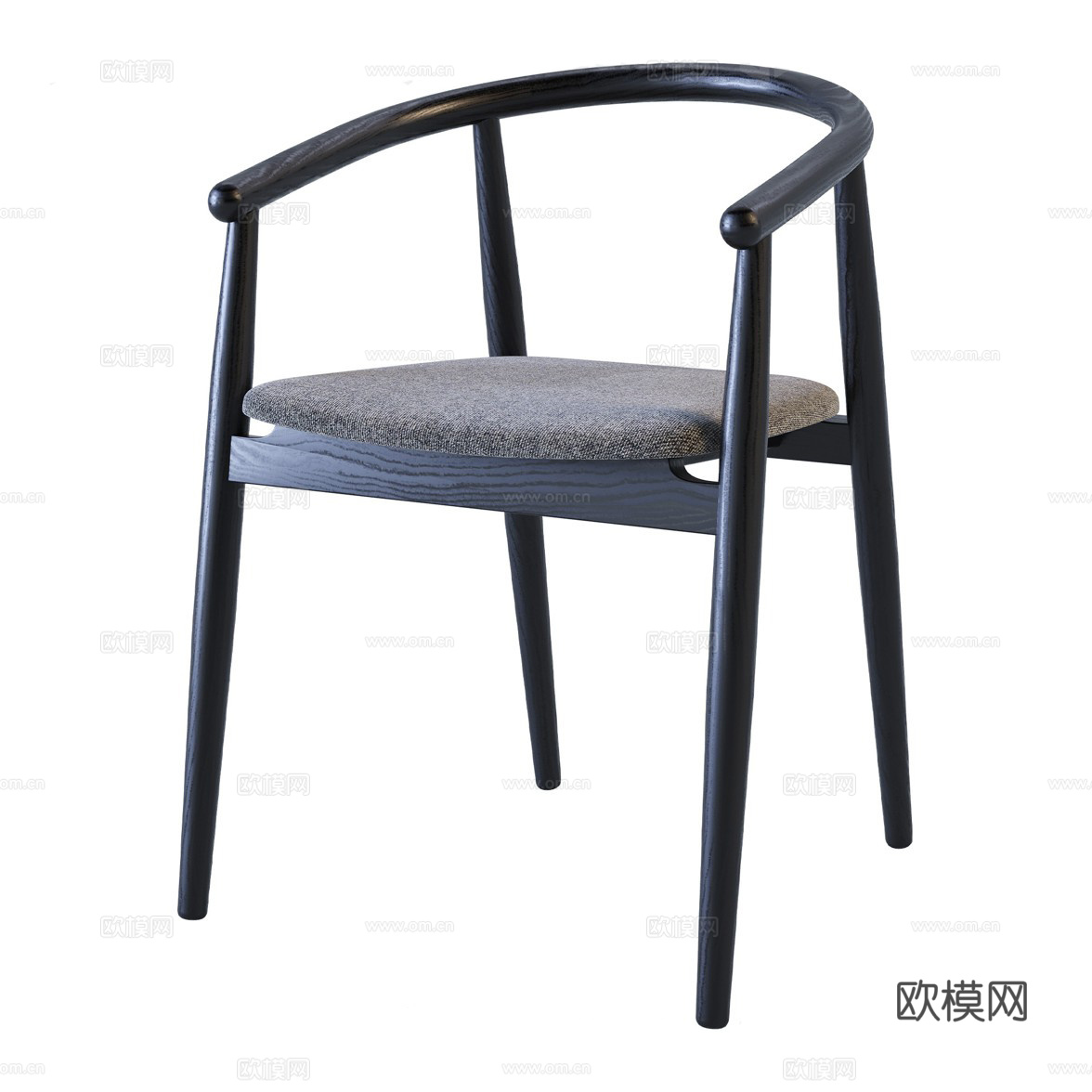 新中式木质椅子3d模型