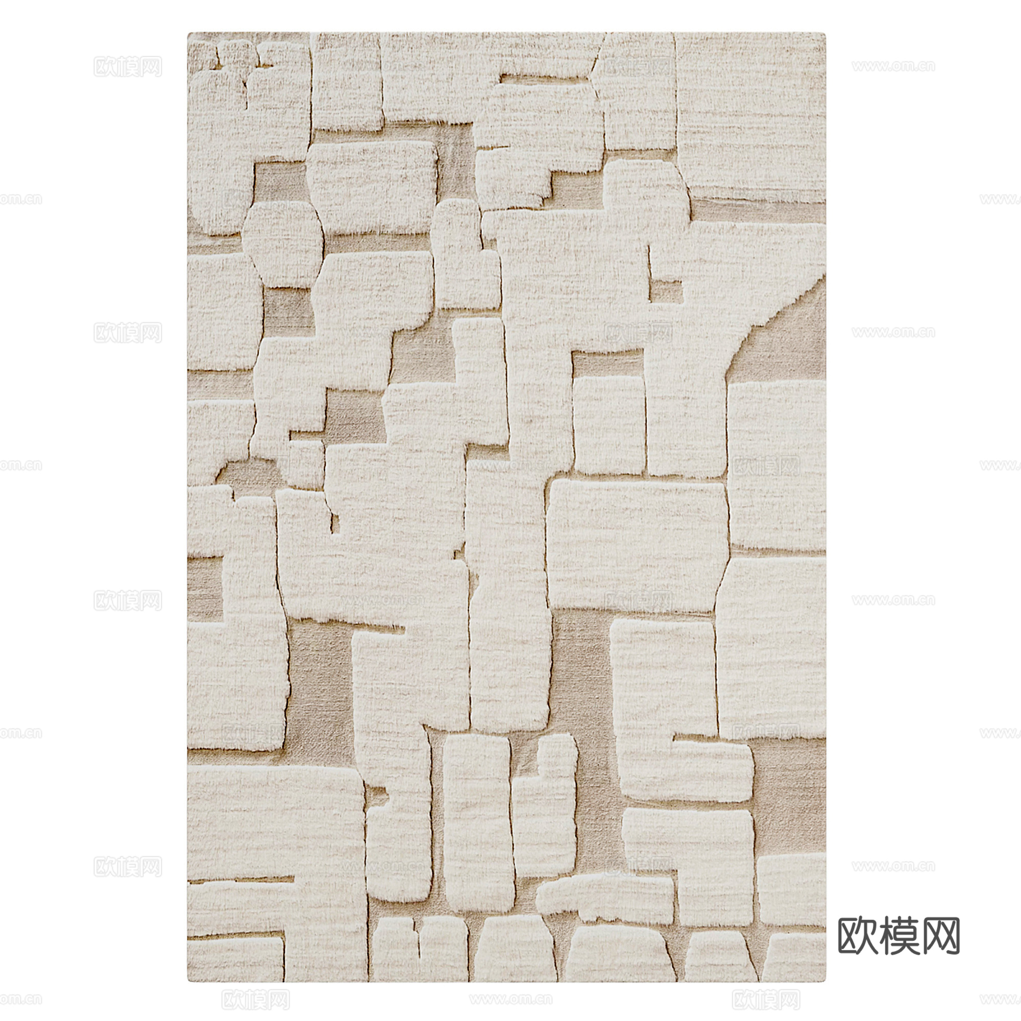 奶油风地毯su模型