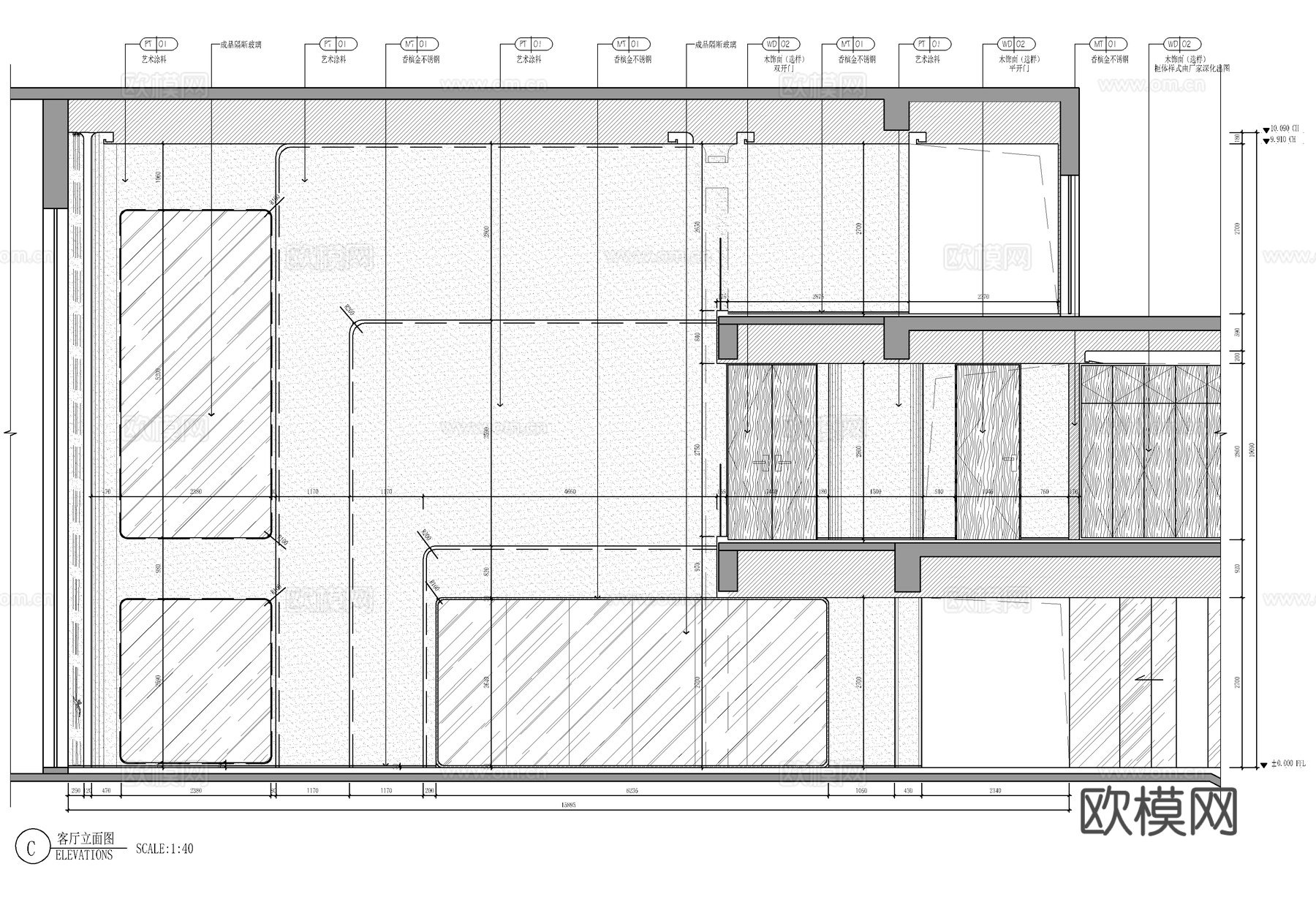 四层别墅 CAD施工图 家装私宅样板房 洋房豪宅 家装水电插cad施工图