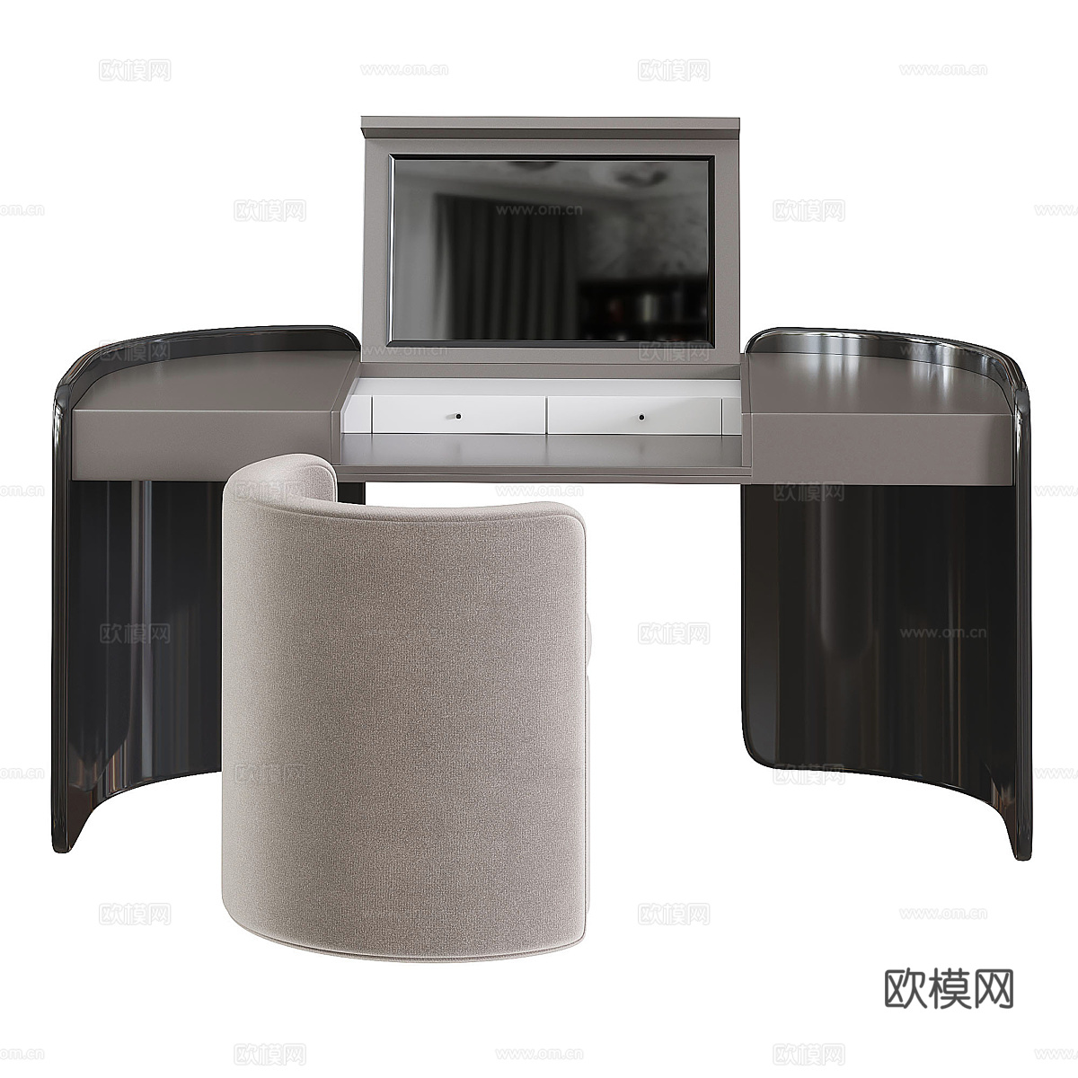 现代意式梳妆台3d模型
