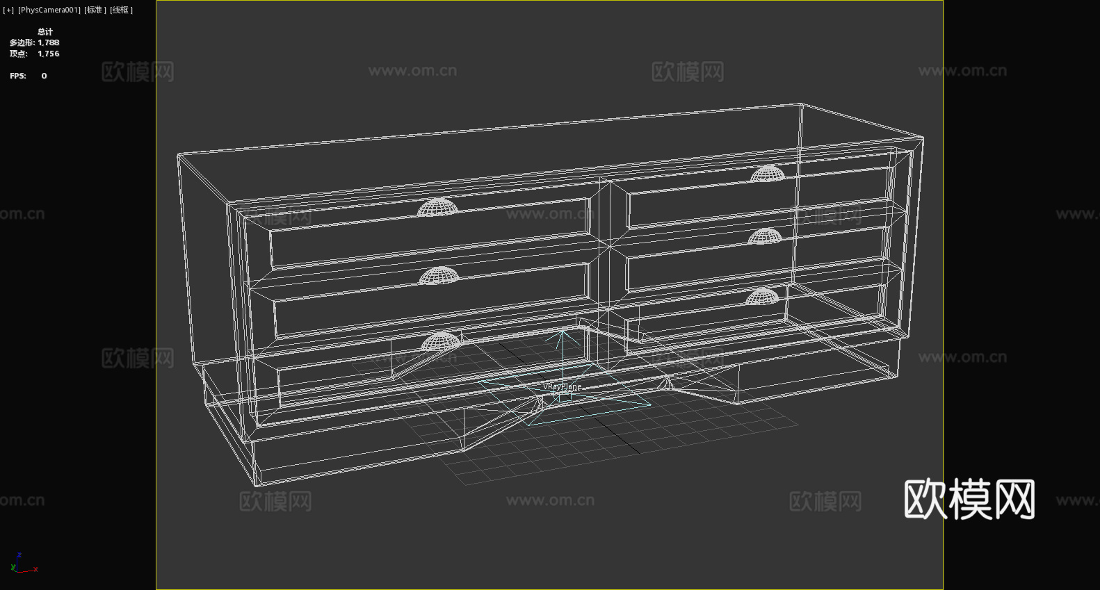抽屉柜 斗柜 木柜 储物柜 柜子3d模型
