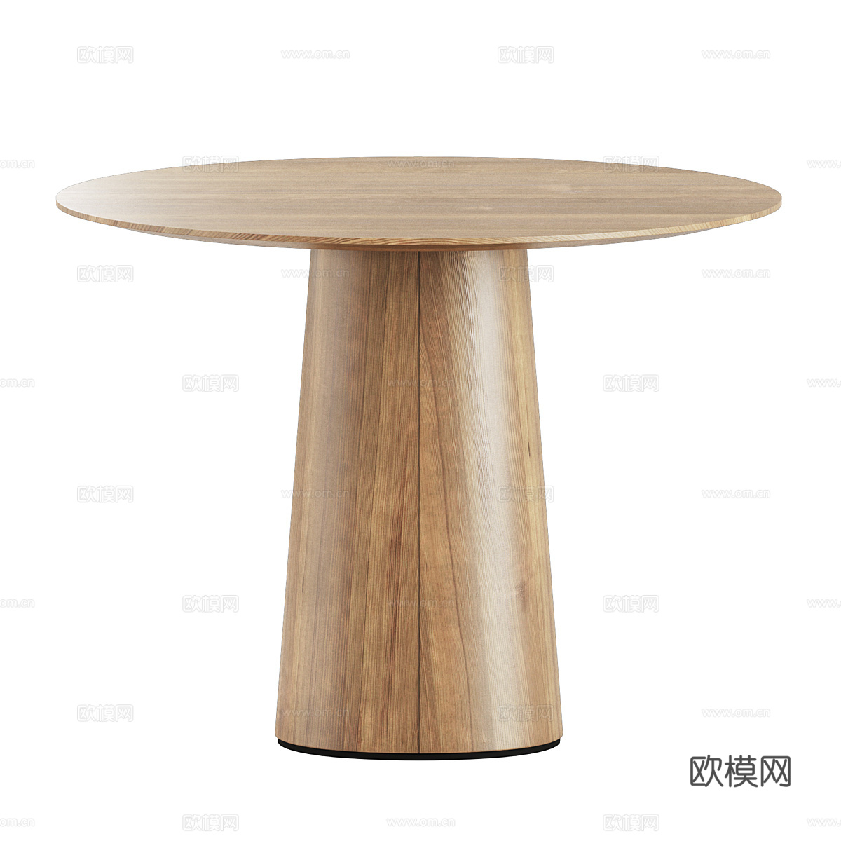 新中式原木餐桌椅3d模型