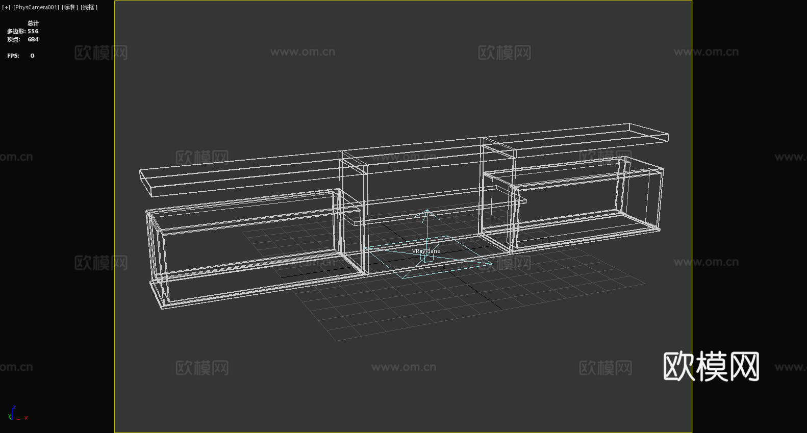 电视柜 地柜 客厅柜 储物柜 柜子3d模型