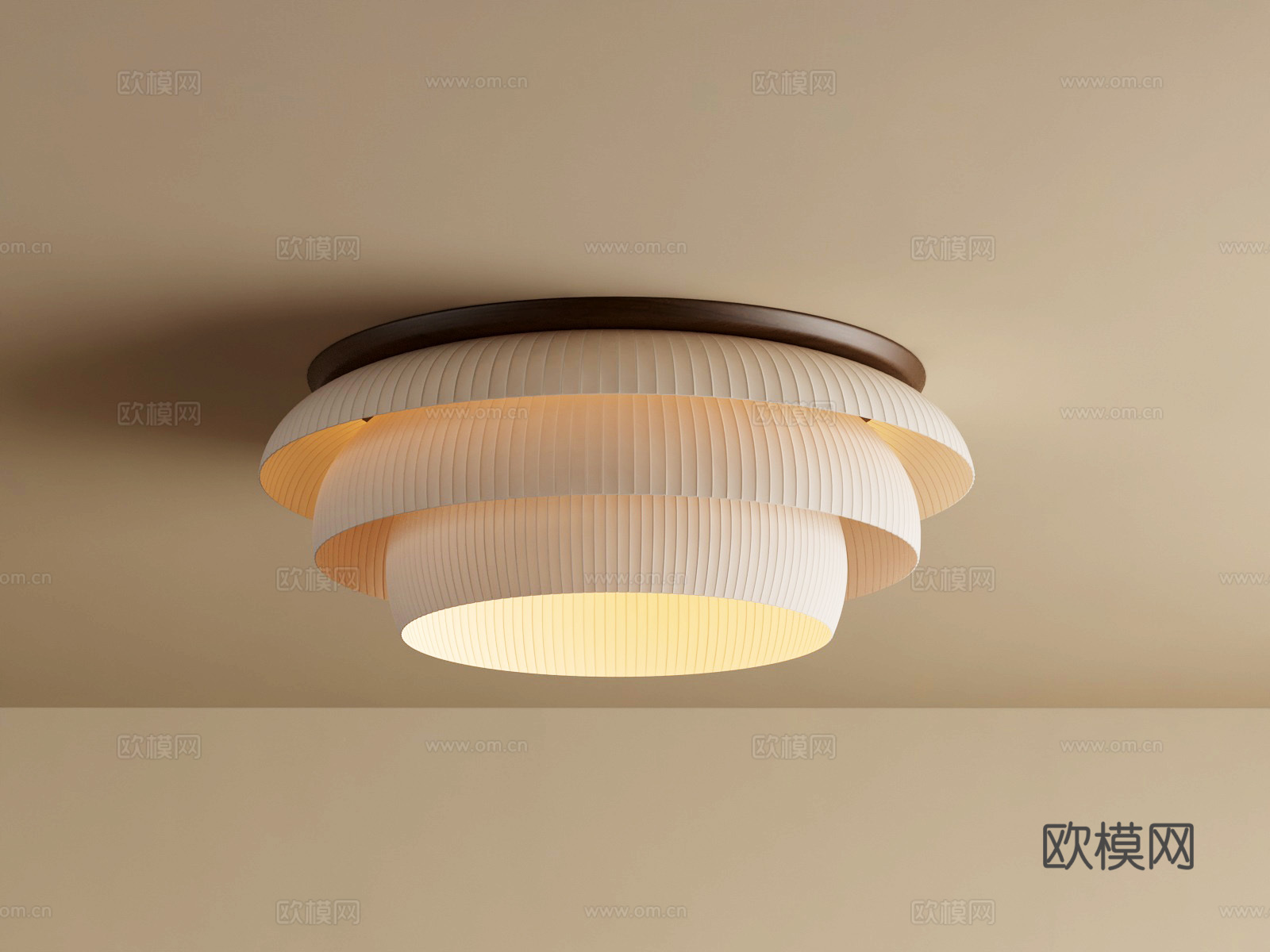 侘寂中古吸顶灯su模型
