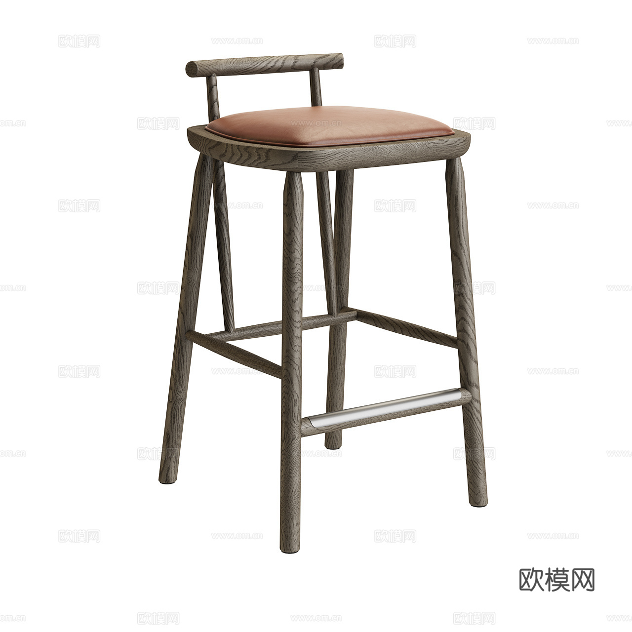 Linteloo 新中式吧椅 中式吧椅 吧凳 木吧凳 木吧椅3d模型