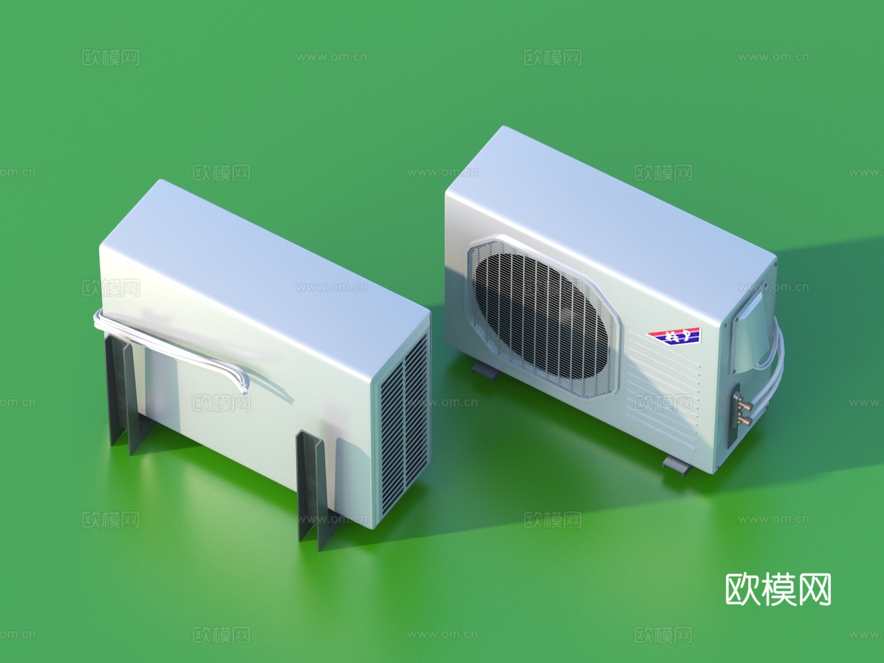 空调 外机 外挂su模型