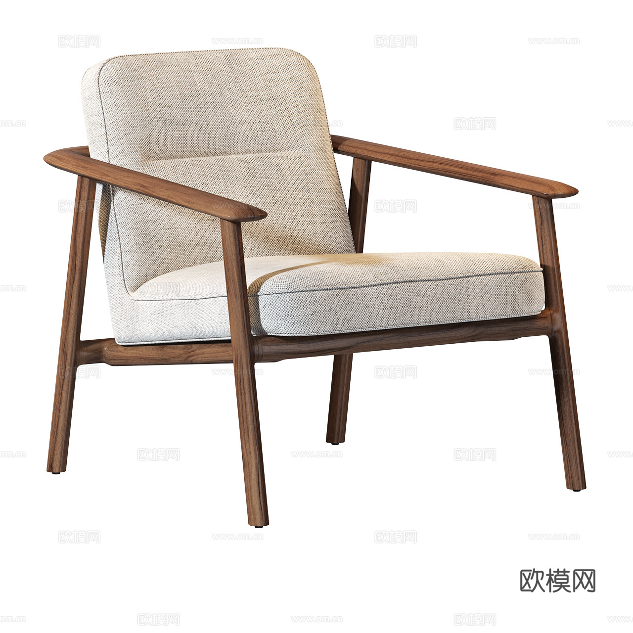 Boss Design 复古休闲椅 新中式休闲椅 极简休闲椅3d模型