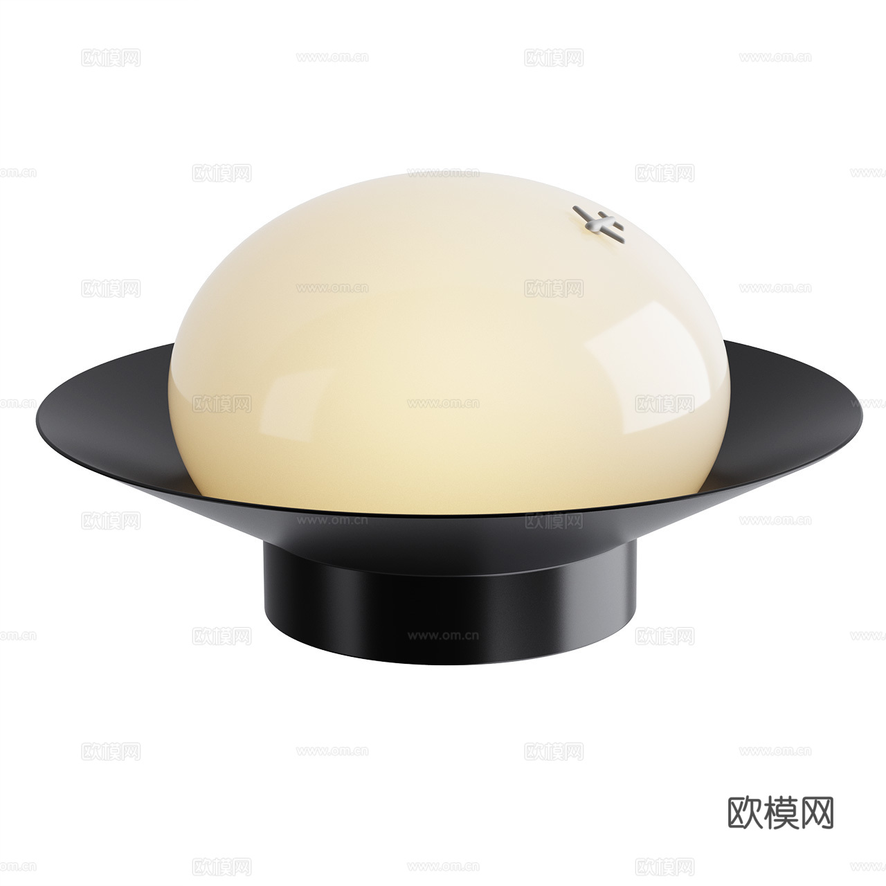 OliveLab 现代台灯 极简台灯 玻璃台灯 圆形台灯3d模型