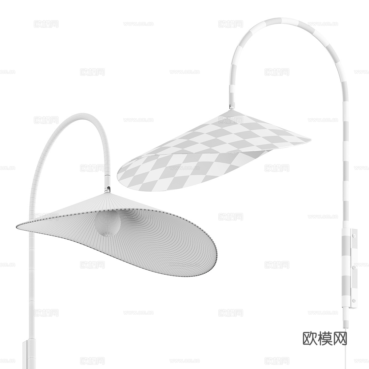 现代极简装饰壁灯3d模型