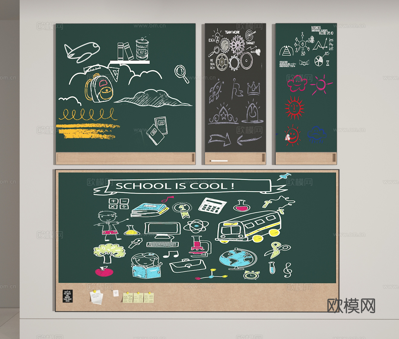黑板画3d模型