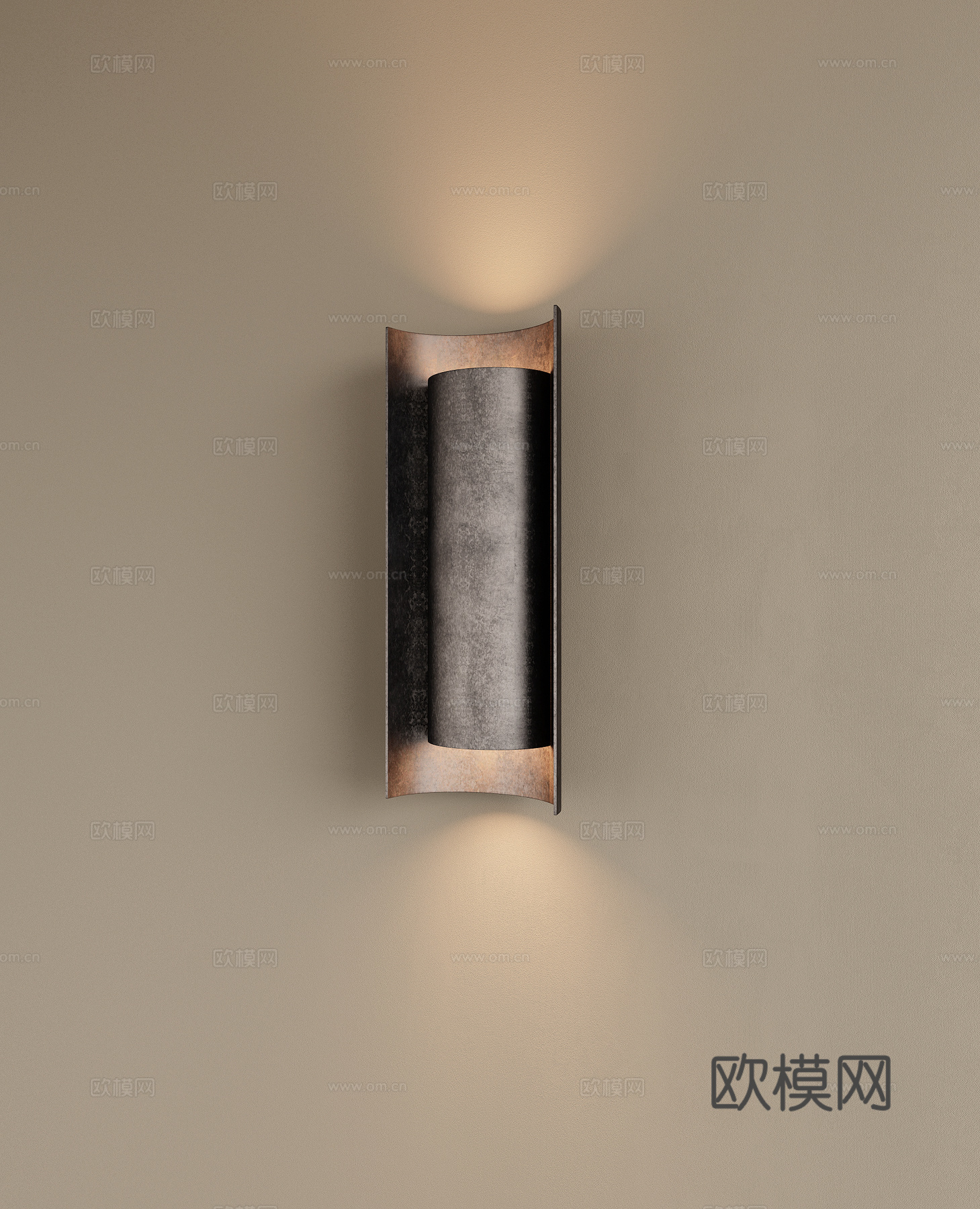 中古风金属壁灯 长条壁灯 镜前壁灯 床头壁灯 客厅壁灯3d模型