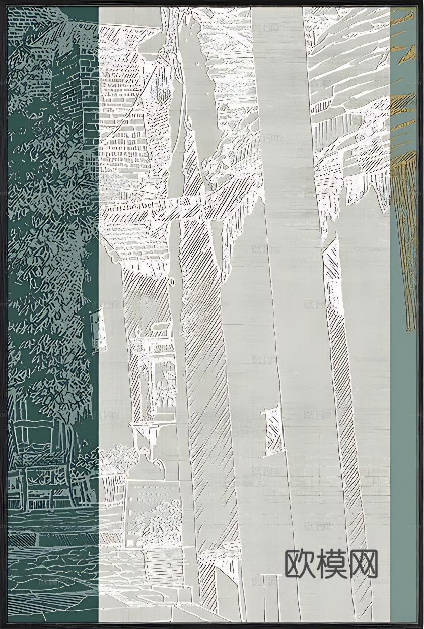 新中式画 艺术画 装饰画