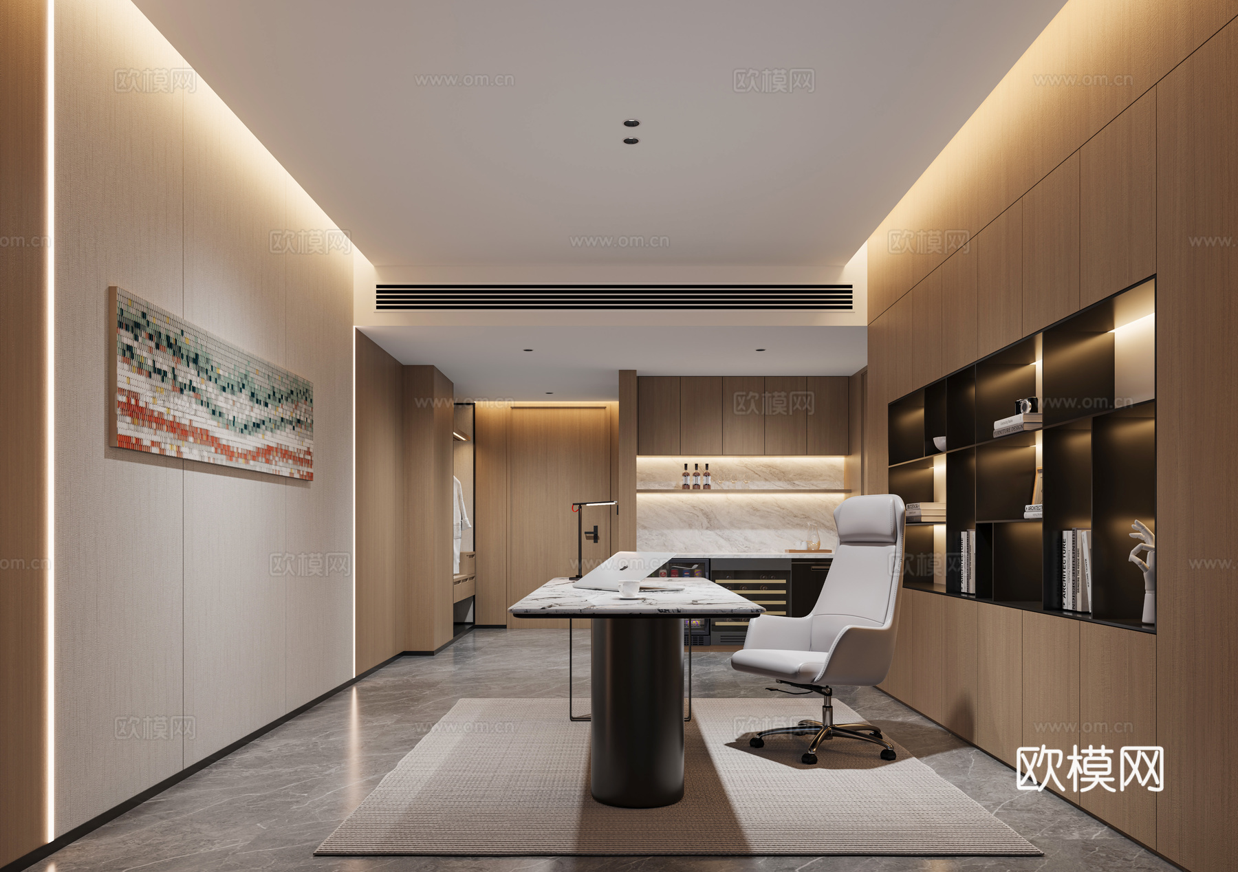现代酒店套房3d模型