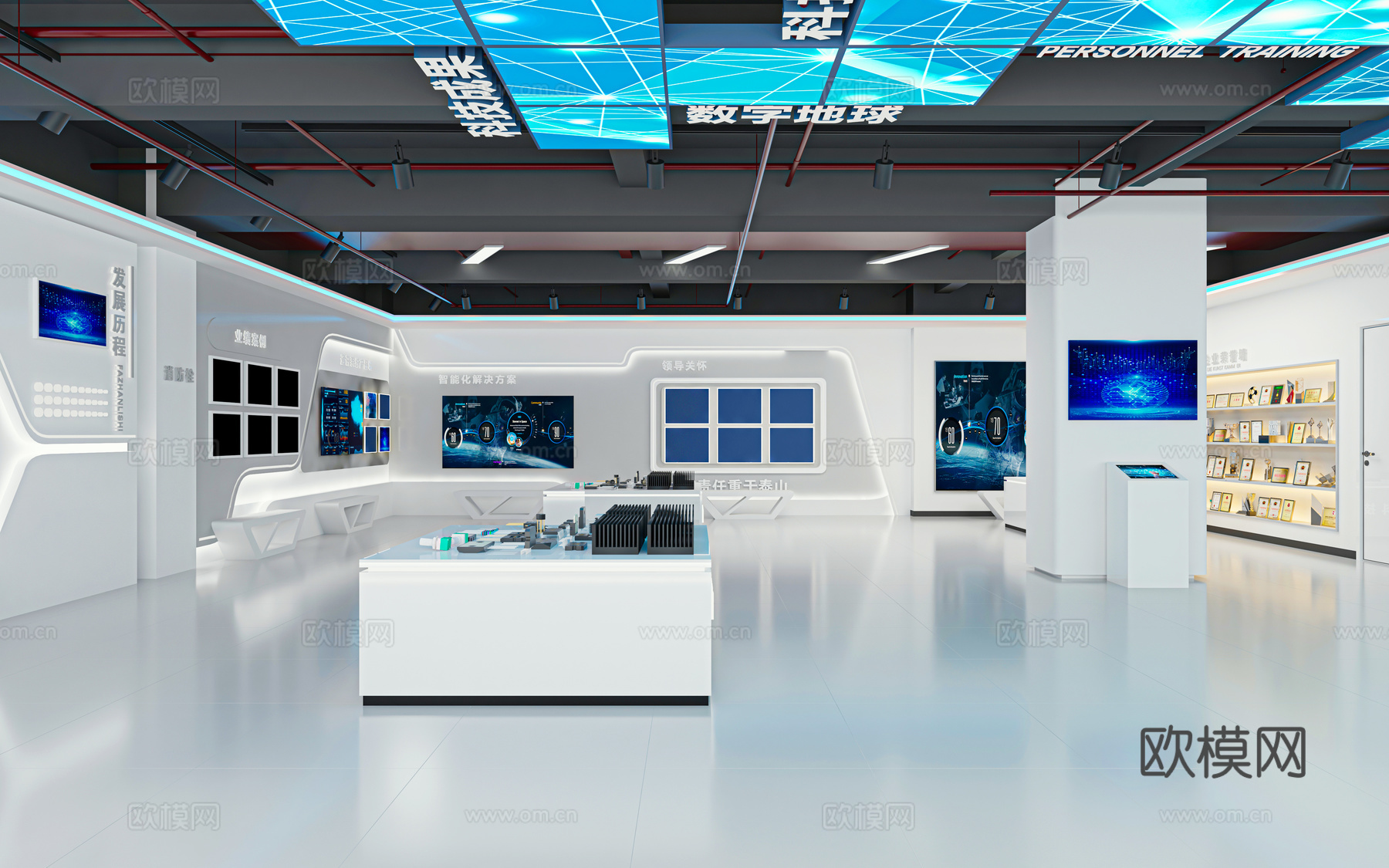 现代科技展厅3d模型