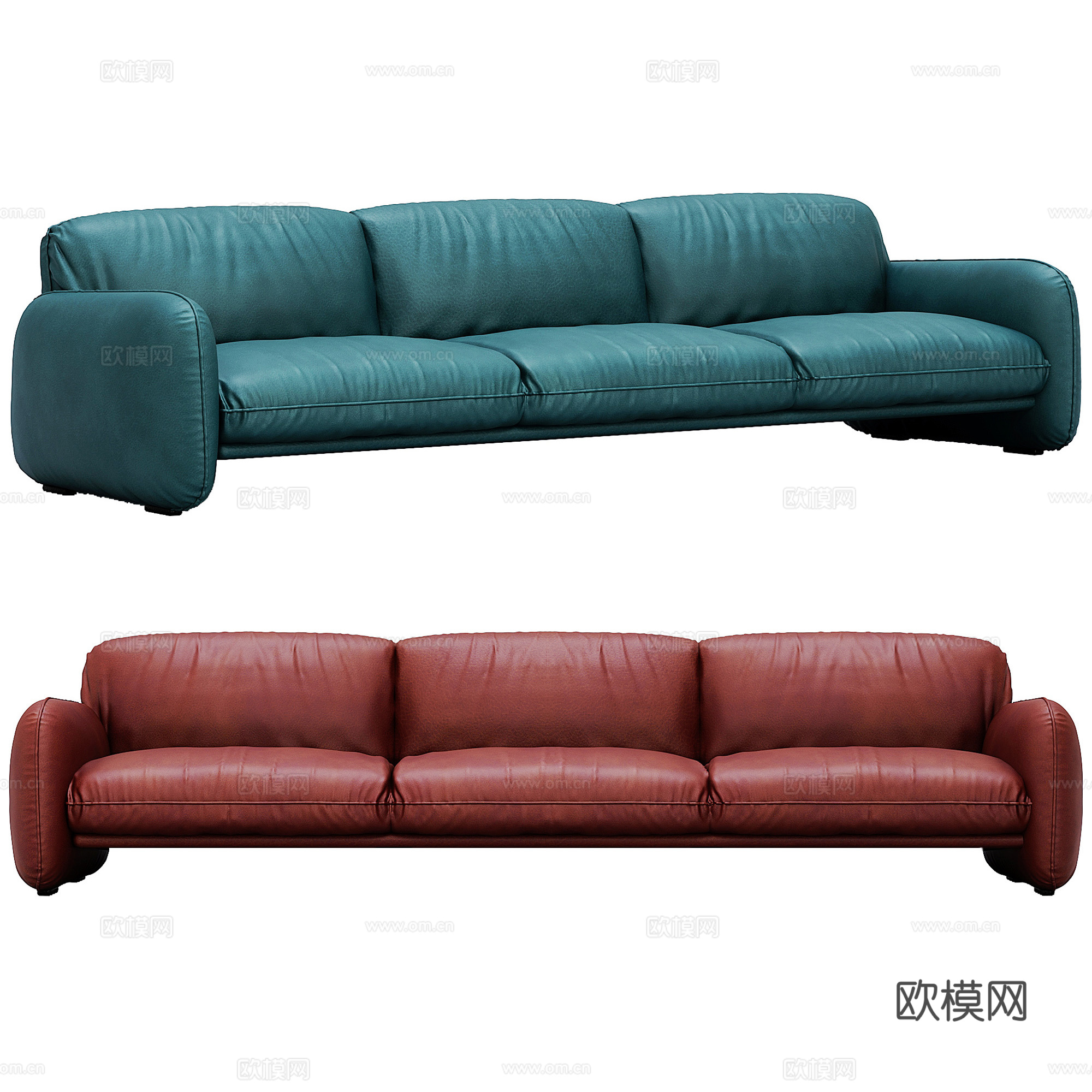 多人沙发3d模型下载（渲染图3）
