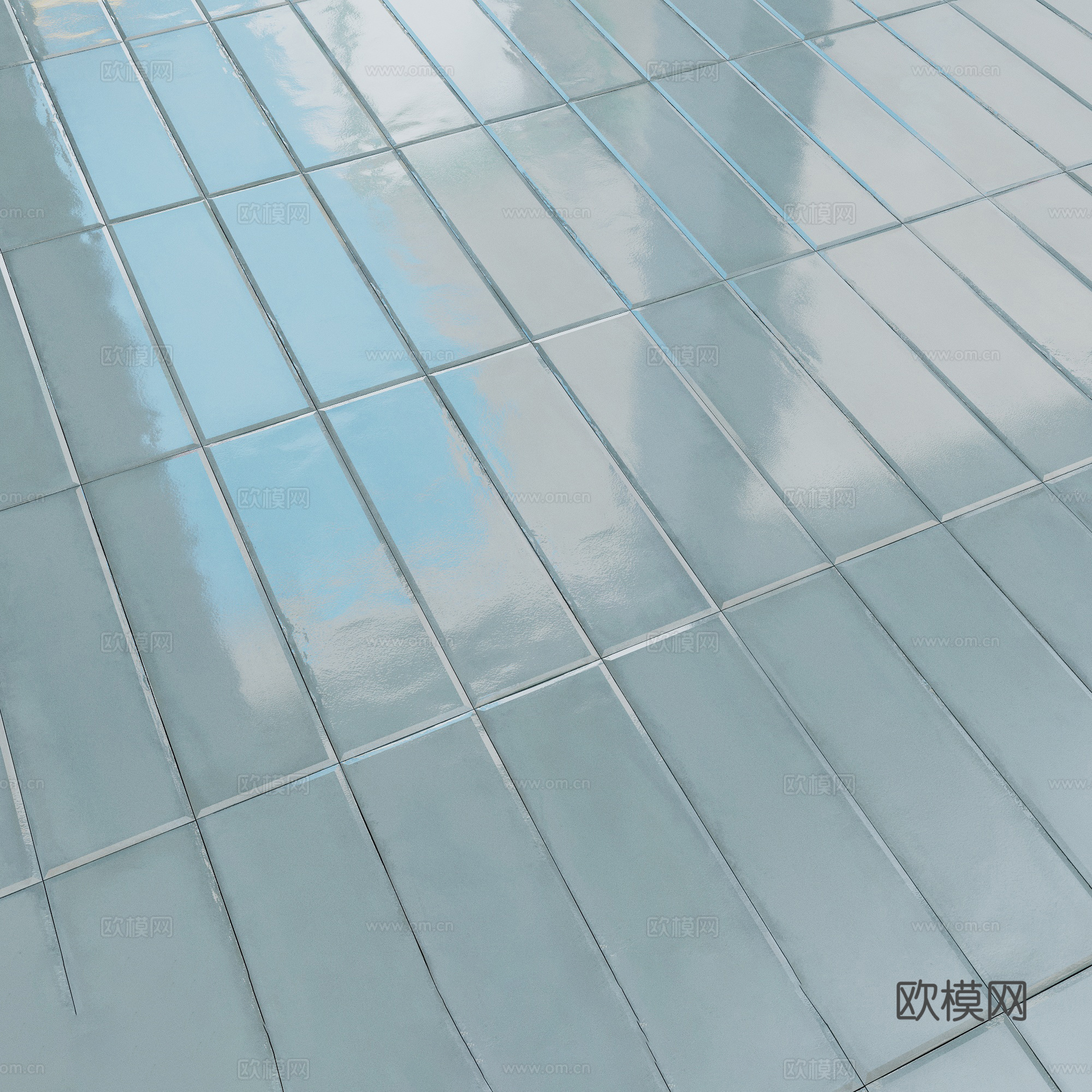新中式轻奢瓷砖 花砖3d模型