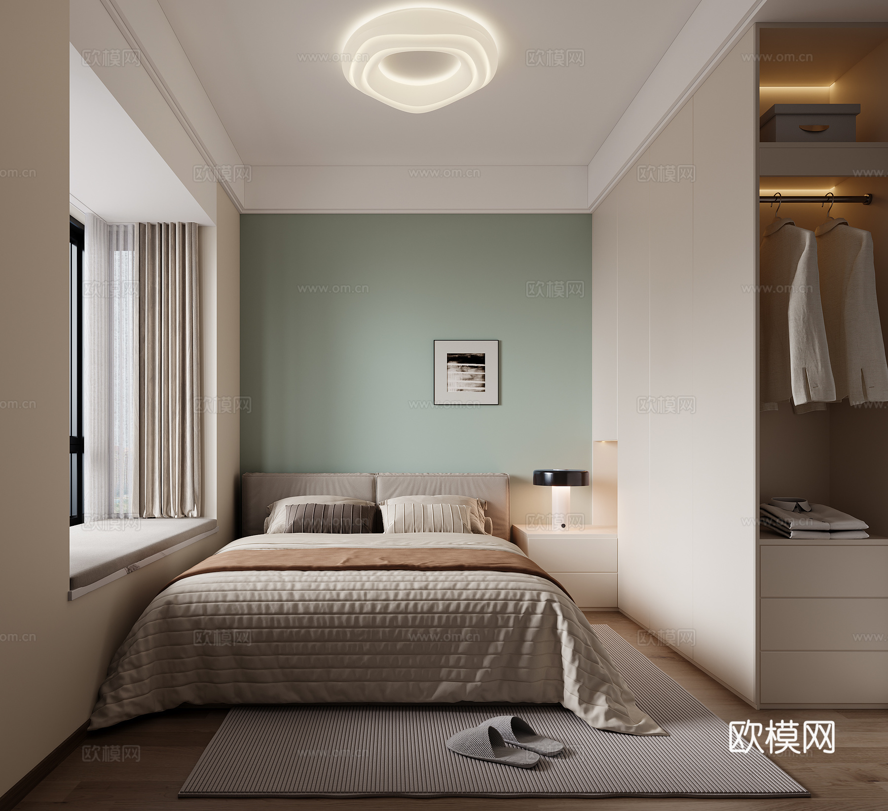 现代简约卧室免费3d模型