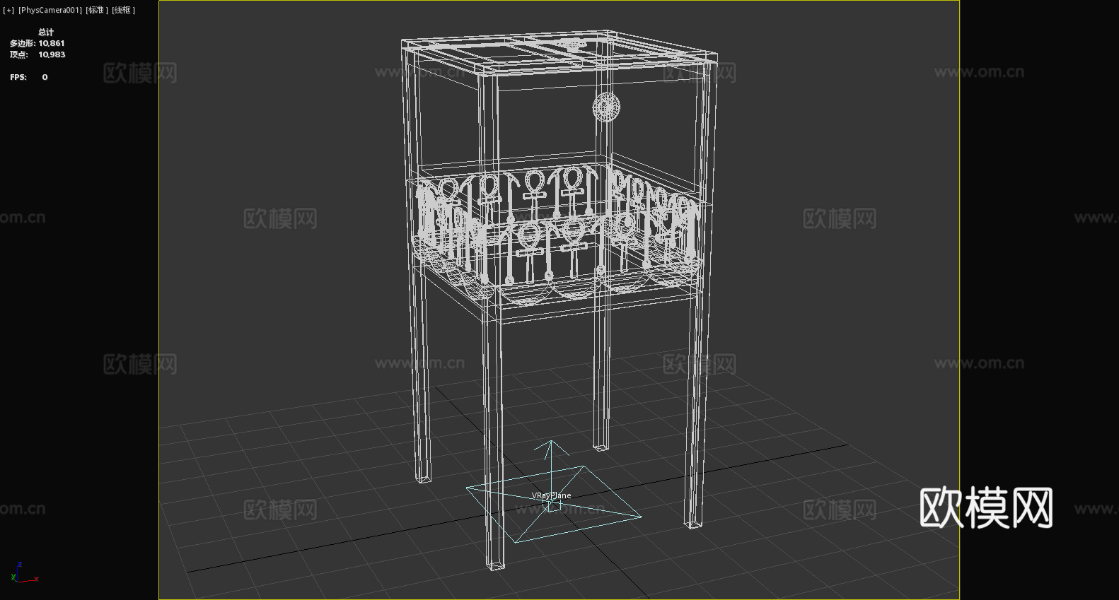 抽屉柜 储物柜 木柜 边柜 装饰柜 柜子3d模型